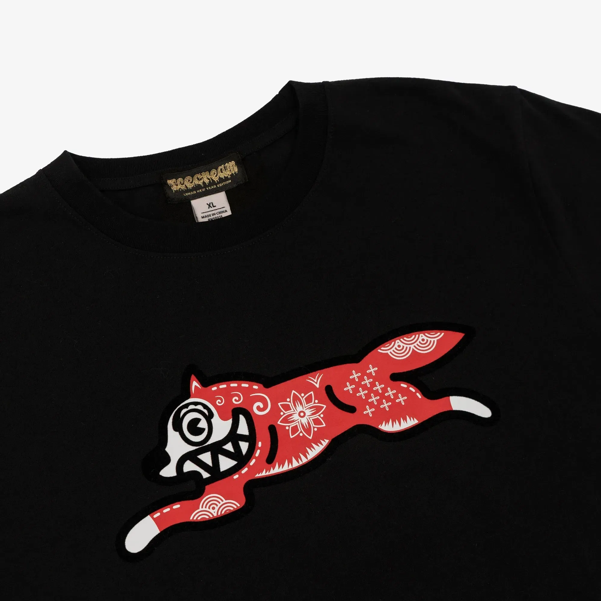 Icecream KIRIGAMI RUNNING DOG FLOCK { BLACK