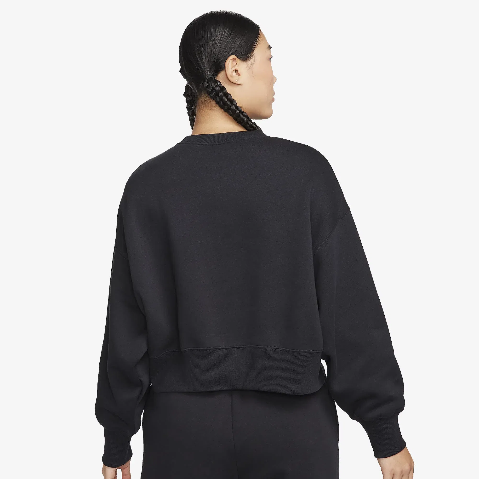 Nike CREW-NECK FLEECE SWEATSHIRT { BLACK/SAIL/FIELD PURPLE
