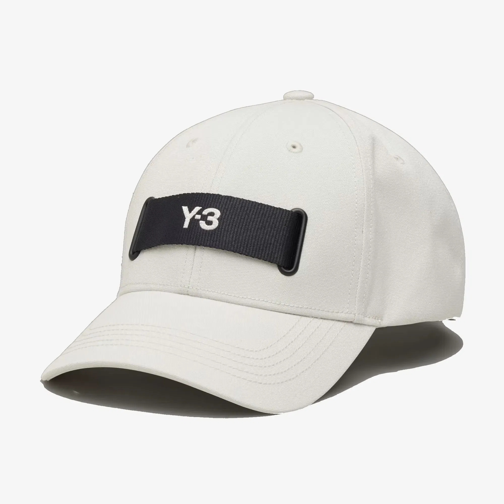Y-3 FRONT WEBBING CAP { TALC
