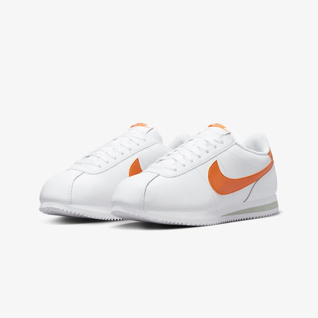 Nike CORTEZ { WHITE/CAMPFIRE ORANGE-JADE HORIZON