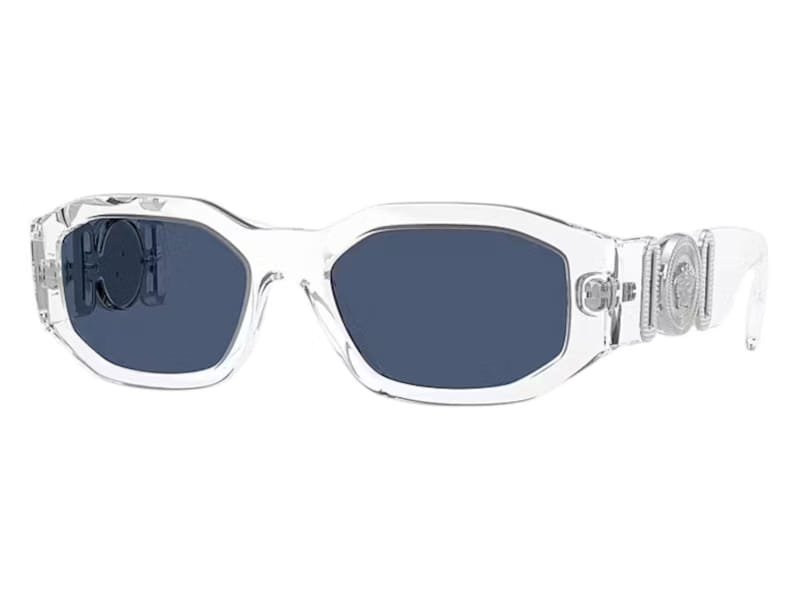Versace Oval Sunglasses Deep Blue Crystal (VE4361 148/80)