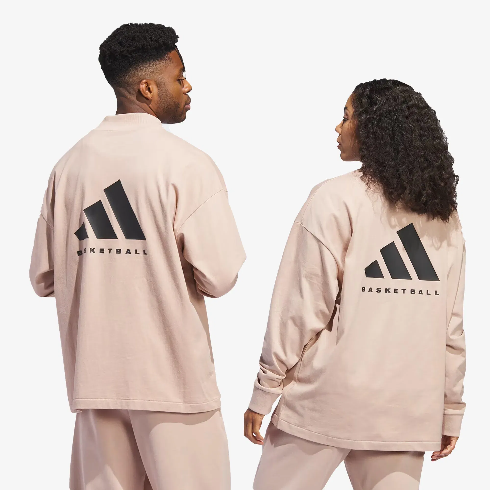 Adidas BASKETBALL Long Sleeve T-Shirt { ASH PEARL