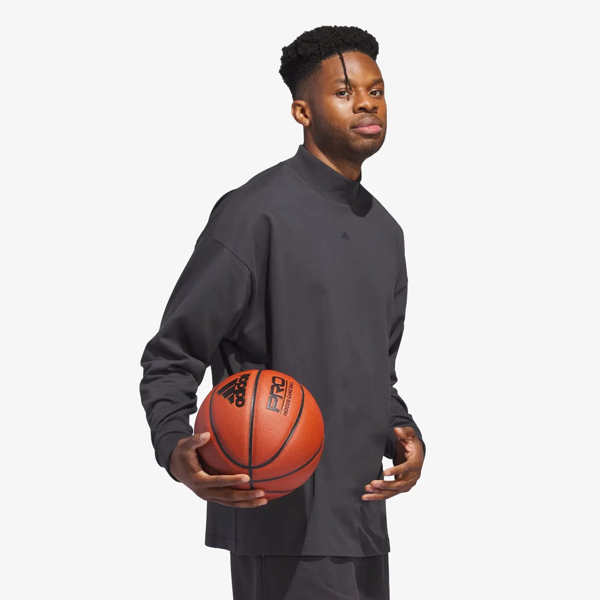 Adidas BASKETBALL Long Sleeve T-Shirt { CARBON