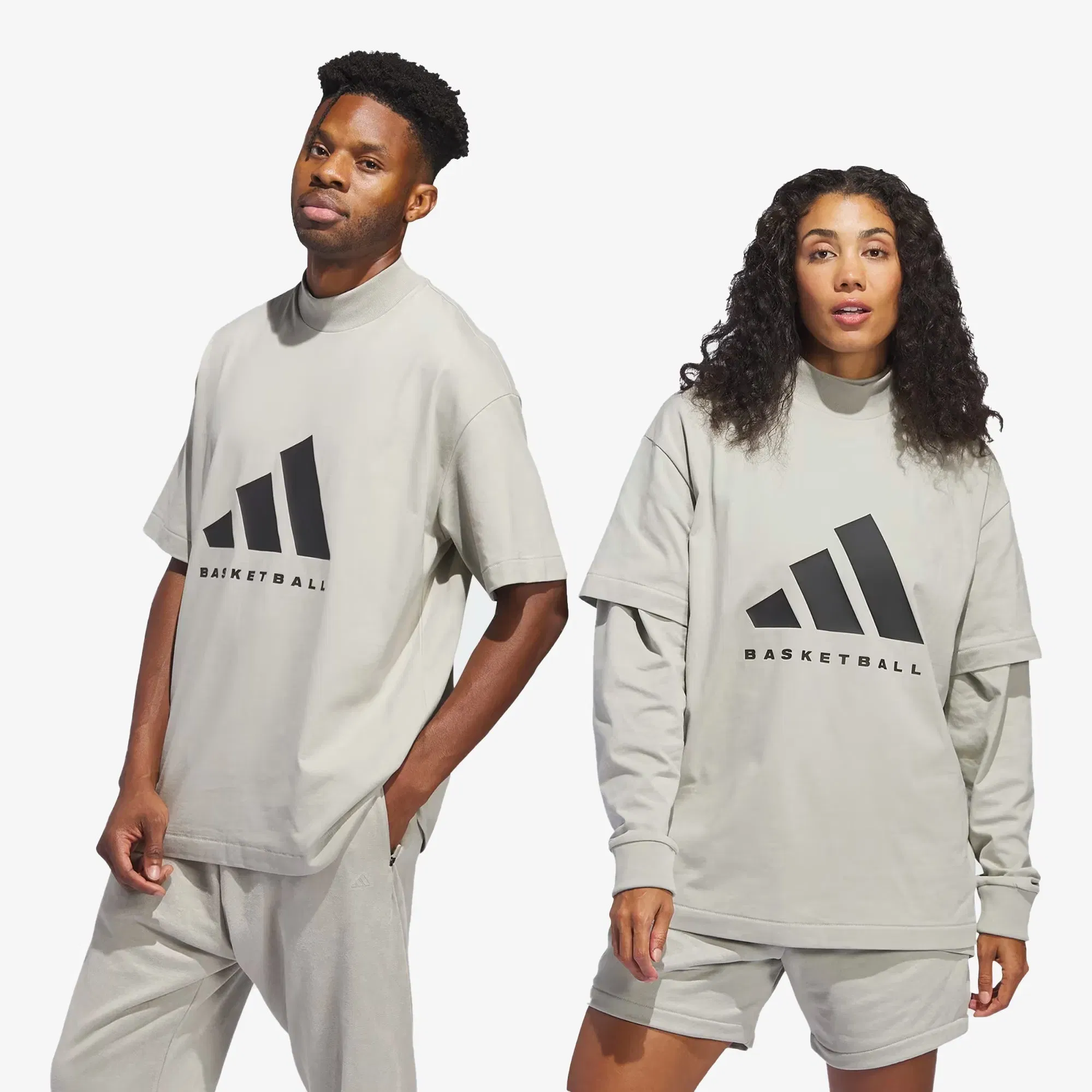 Adidas BASKETBALL T-Shirt { SESAME/SESAME
