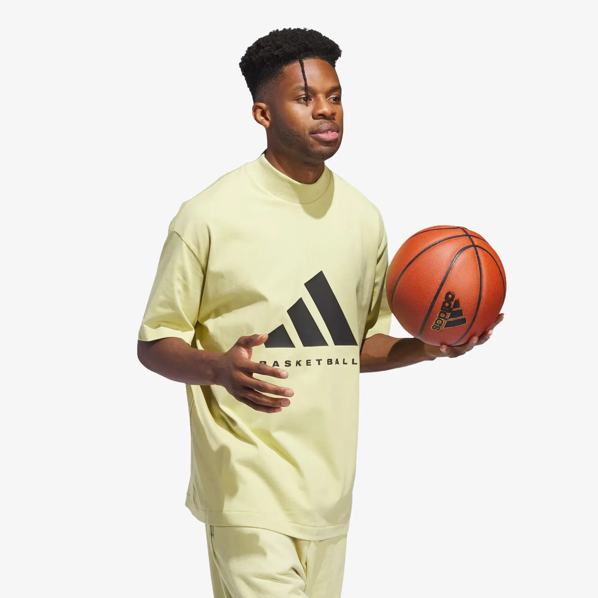 Adidas BASKETBALL T-Shirt { HALO GOLD/HALO GOLD