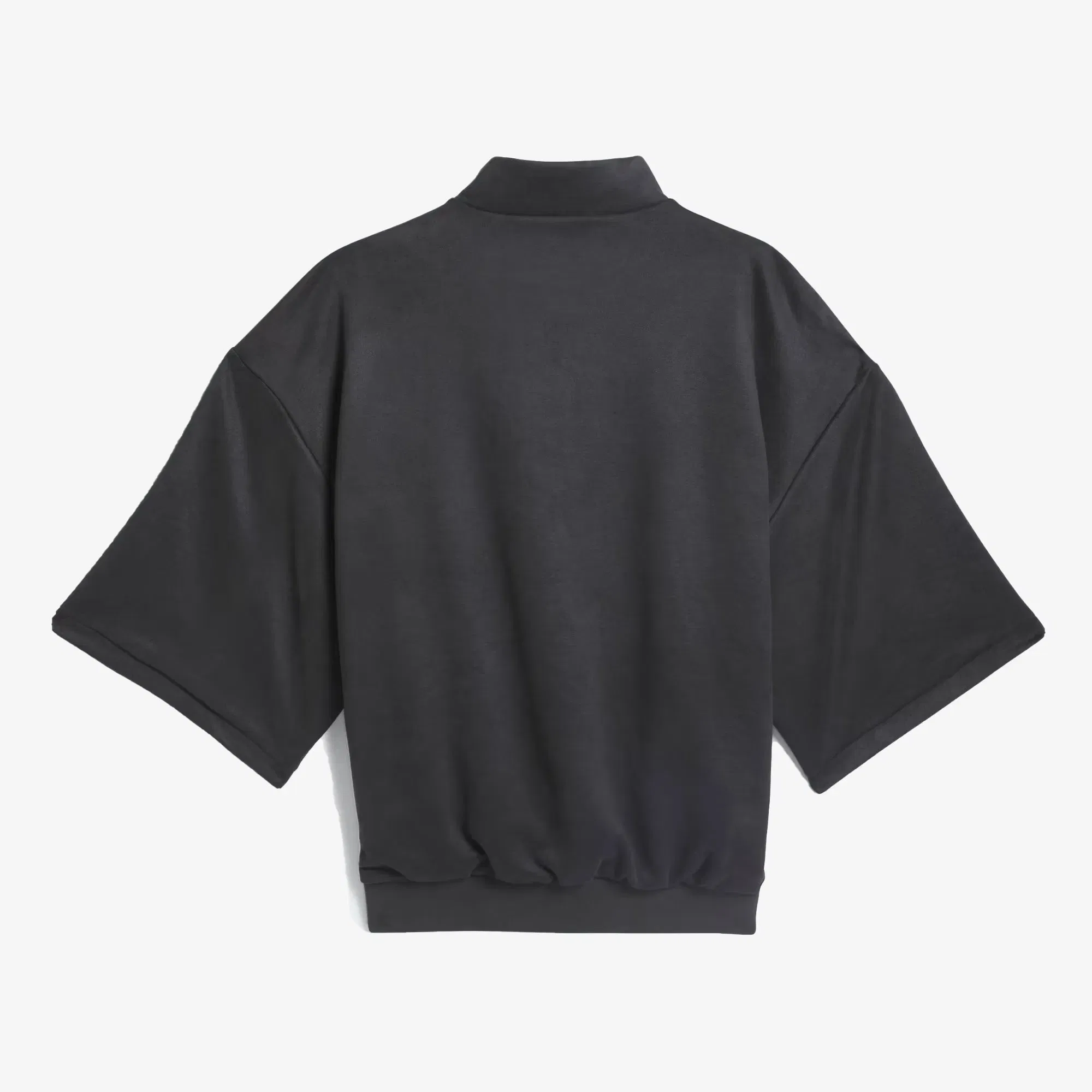 Adidas Originals BASKETBALL SUEDED 3/4 HALF-ZIP SWEATSHIRT { CARBON