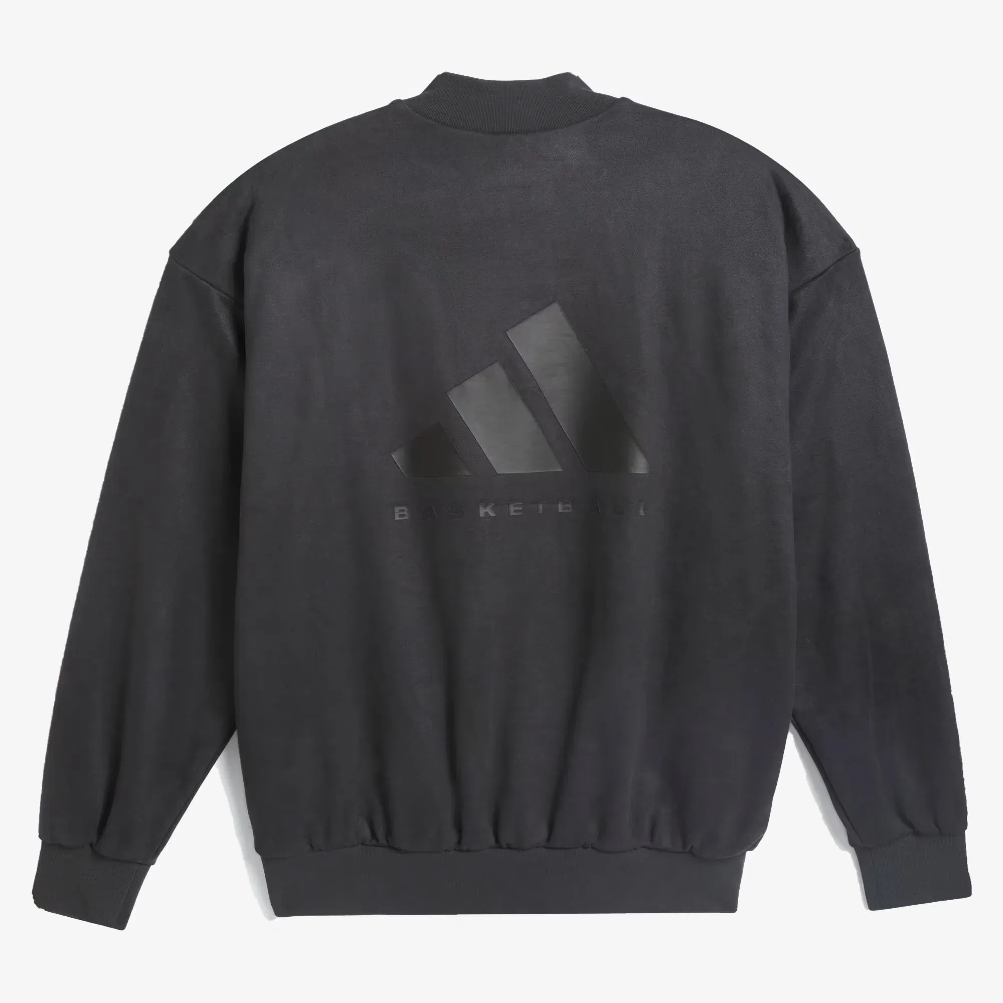Adidas Originals BASKETBALL SUEDED CREW SWEATSHIRT { CARBON