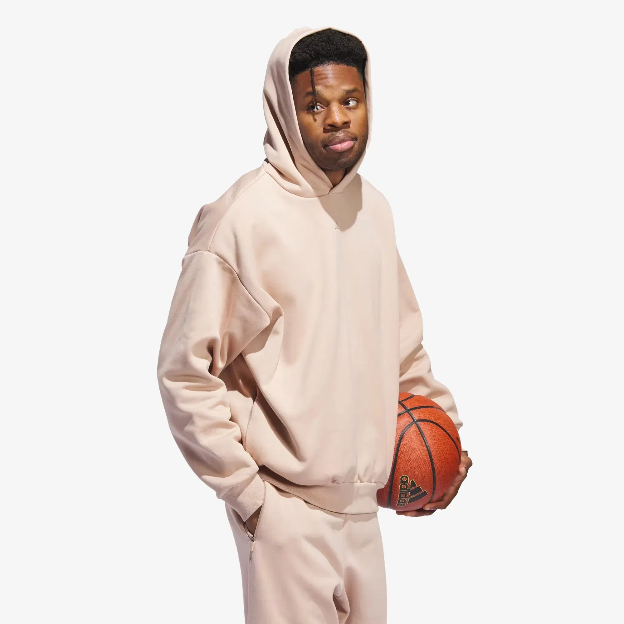 Adidas Originals BASKETBALL HOODIE { ASH PEARL