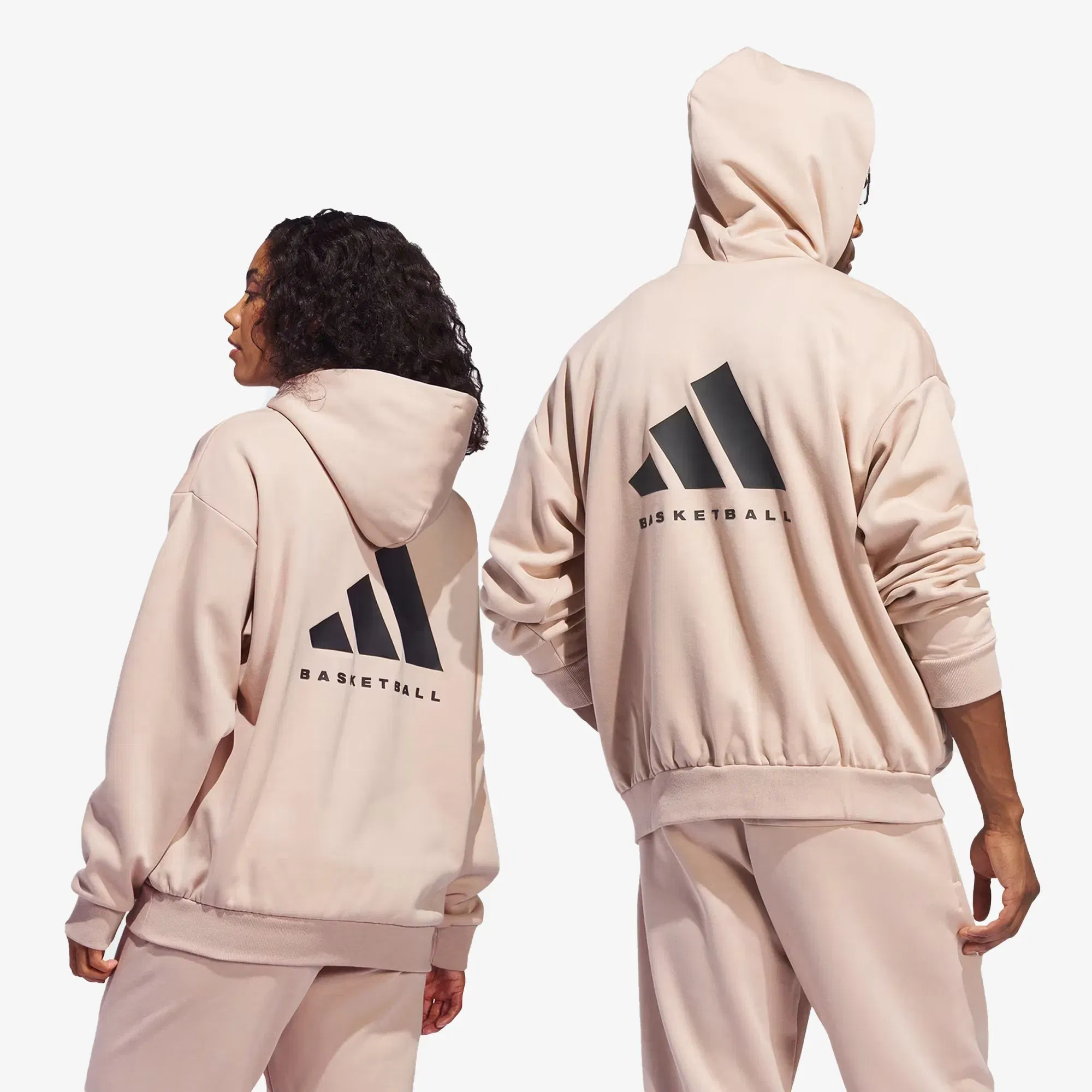 Adidas Originals BASKETBALL HOODIE { ASH PEARL