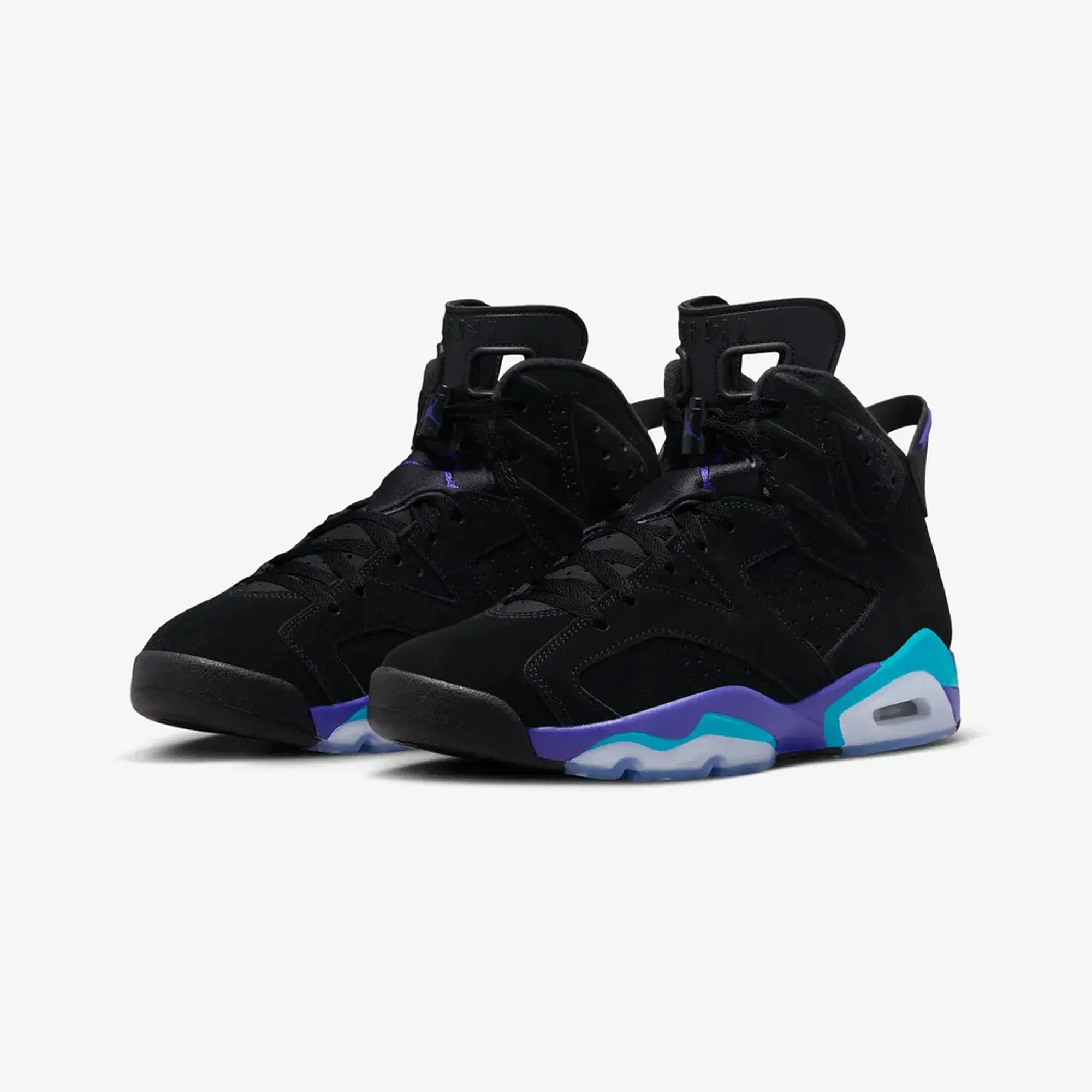Jordan AIR JORDAN 6 RETRO { BLACK/BRIGHT CONCORD-AQUATONE