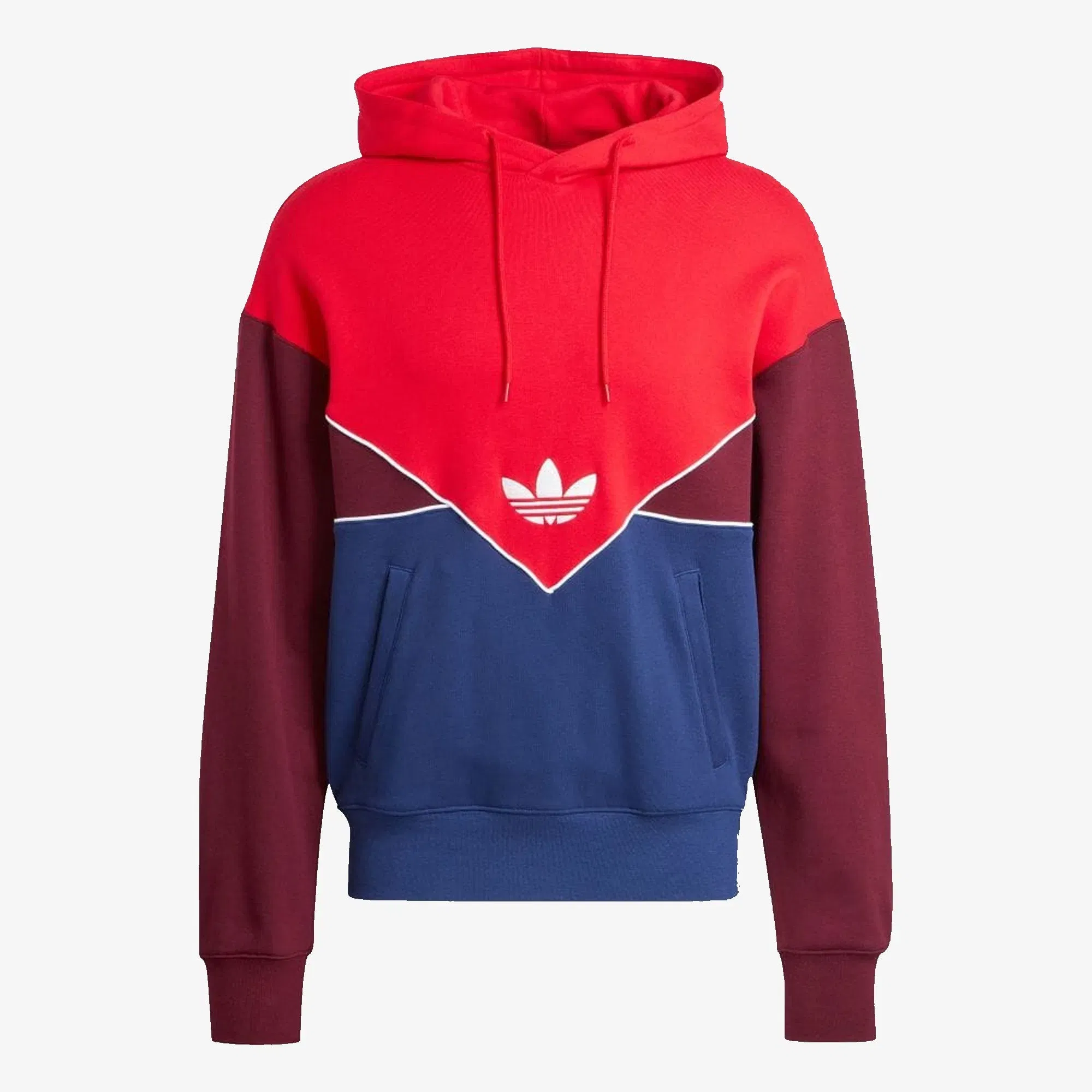 Adidas Originals ADICOLOR SEASONAL ARCHIVE HOODIE { BETTER SCARLET/DARK BLUE/MAROON