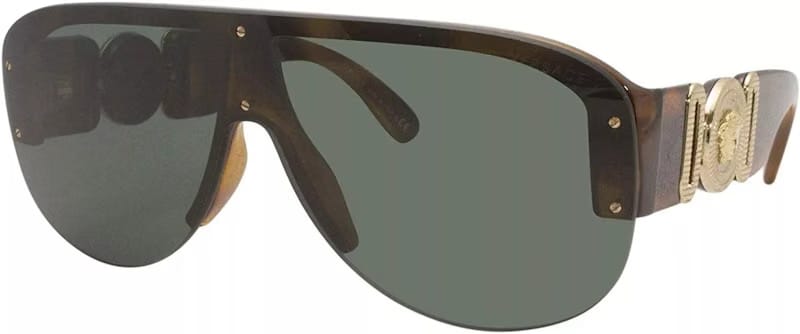 Versace Medusa Biggie Shield Sunglasses Tortoise/Green (VE4391-531771)
