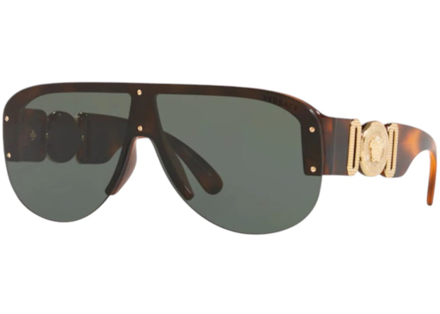 Versace Medusa Biggie Shield Sunglasses Tortoise/Green (VE4391-531771)