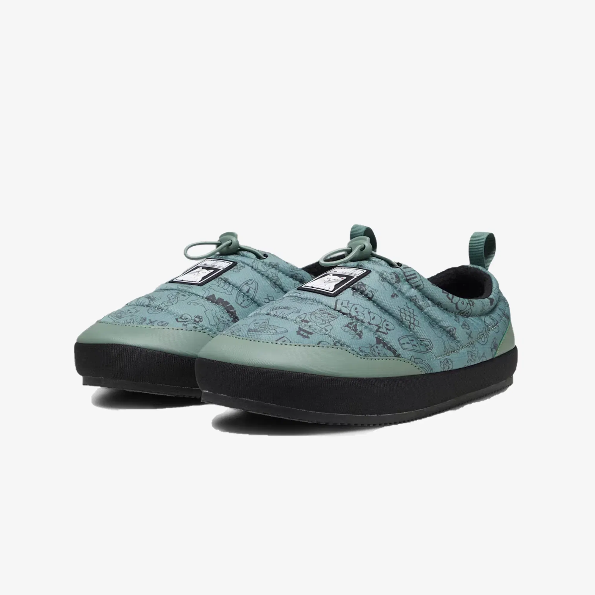 Puma RIPNDIP TURF PLUS SLIPPERS { BLACK/GREY