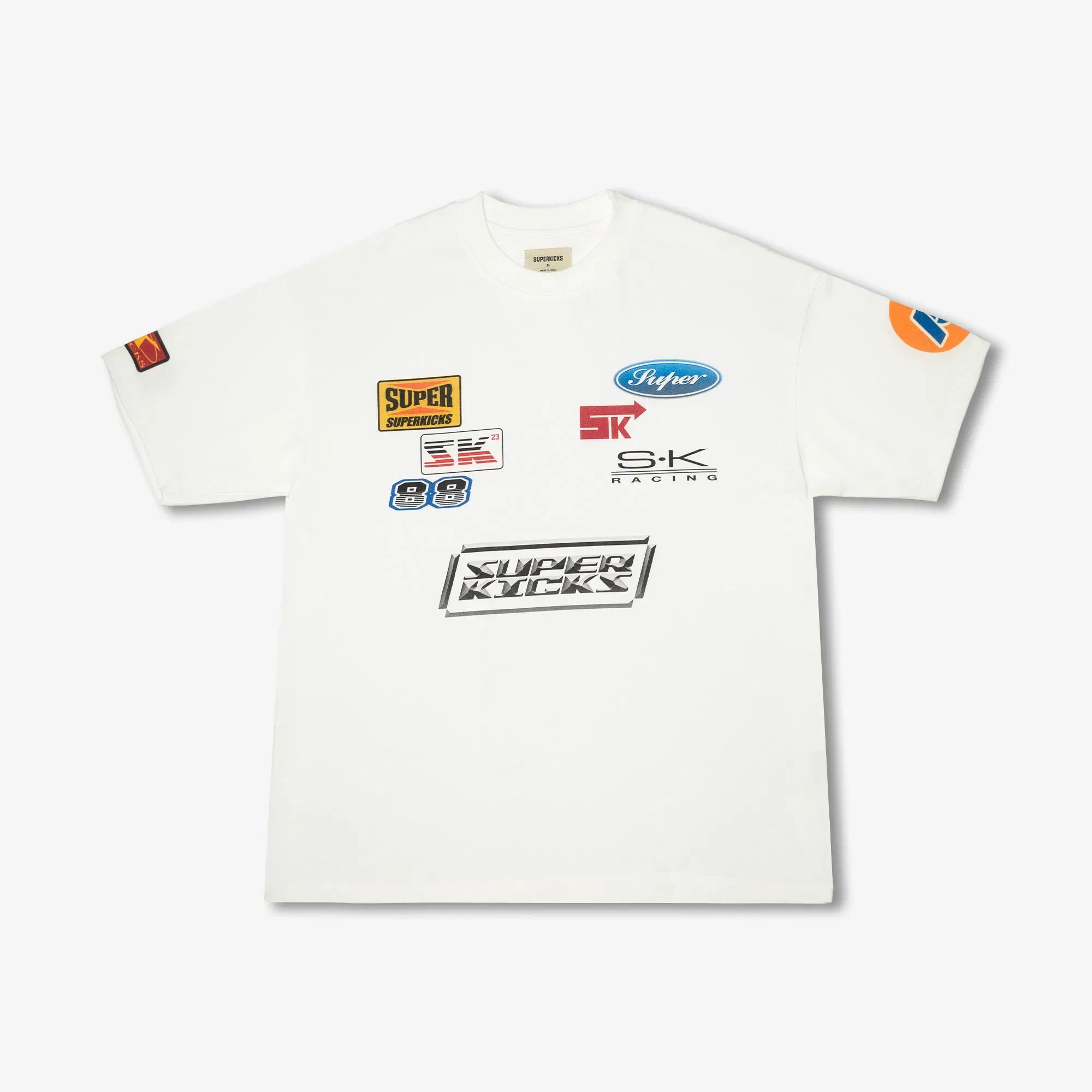 Superkicks BUMPER STICKER T-Shirt { OFF WHITE