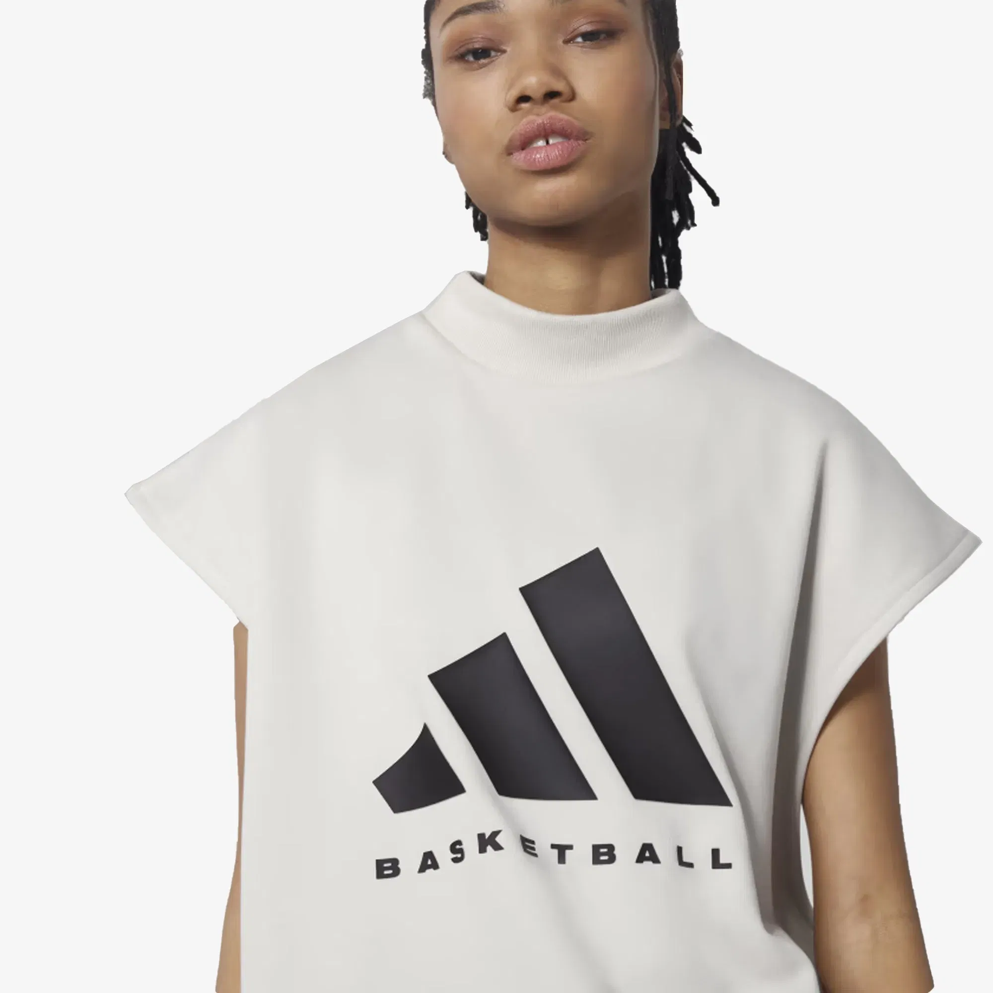 Adidas Originals BASKETBALL SLEEVELESS SWEATSHIRT (GENDER NEUTRAL) { TALC