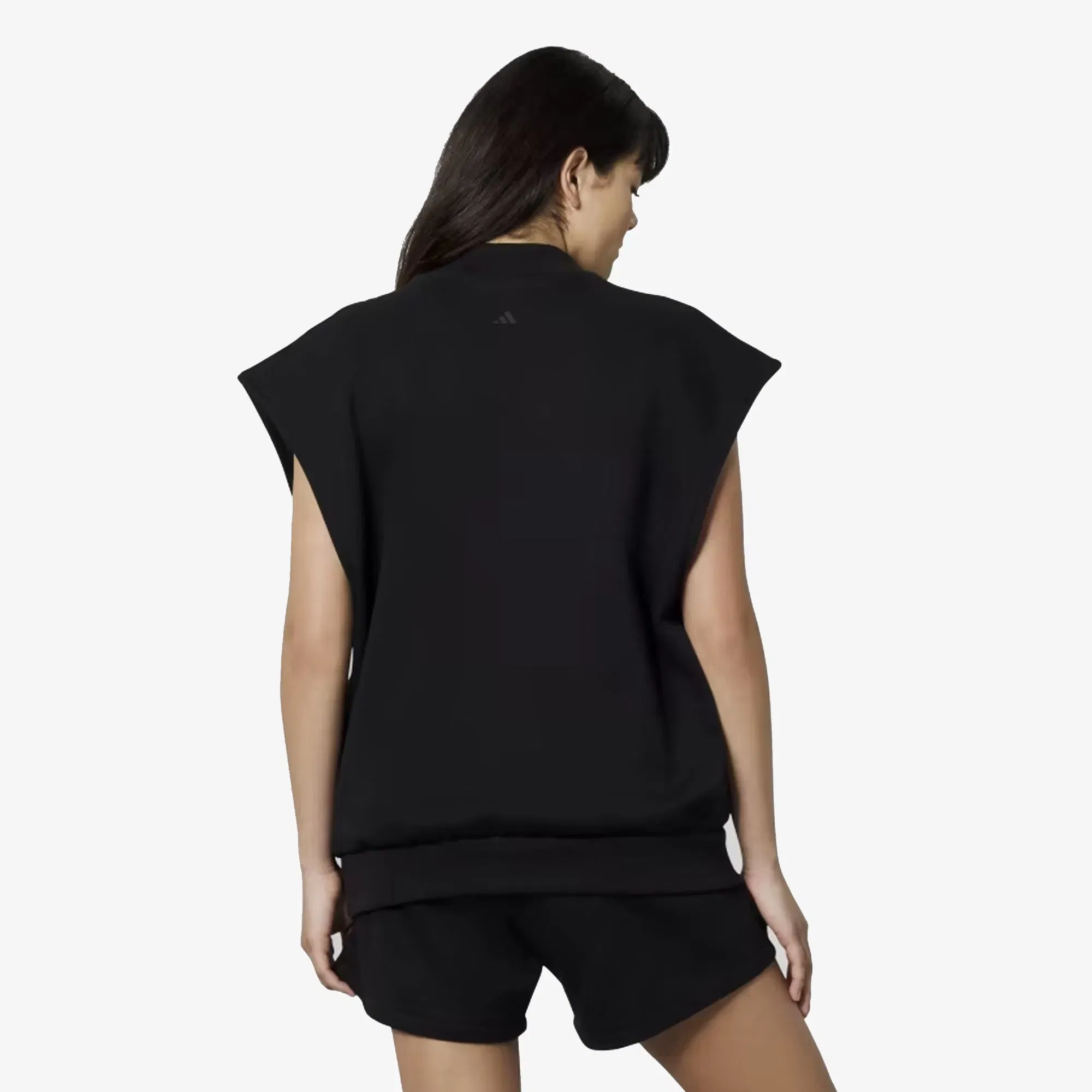 Adidas Originals BASKETBALL SLEEVELESS SWEATSHIRT (GENDER NEUTRAL) { BLACK/TALC