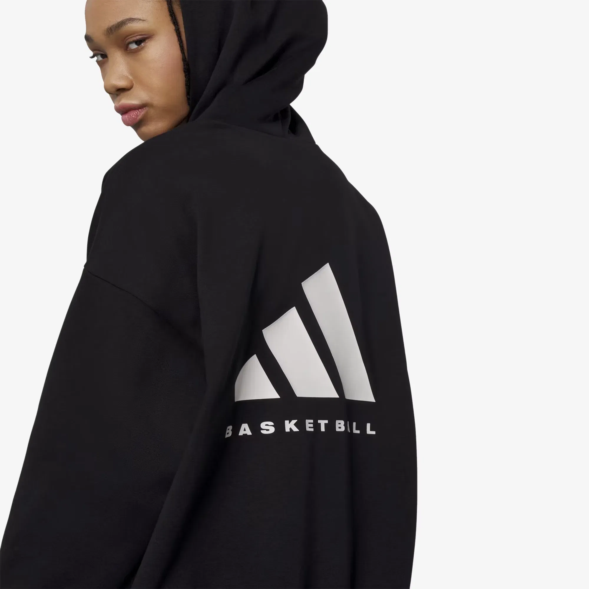 Adidas Originals ONE BASKETBALL FLEECE HOODIE { BLACK