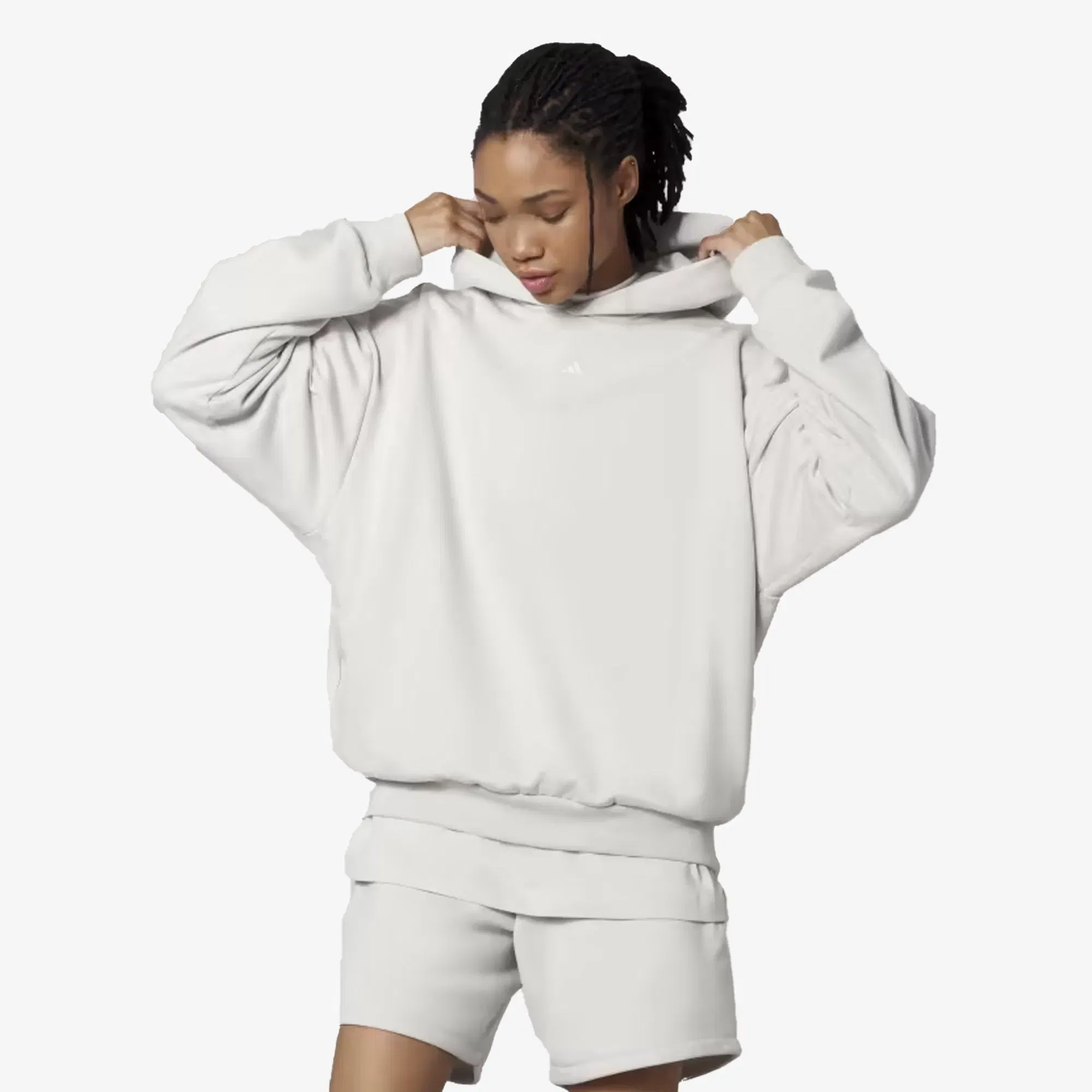Adidas Originals ONE BASKETBALL FLEECE HOODIE { TALC