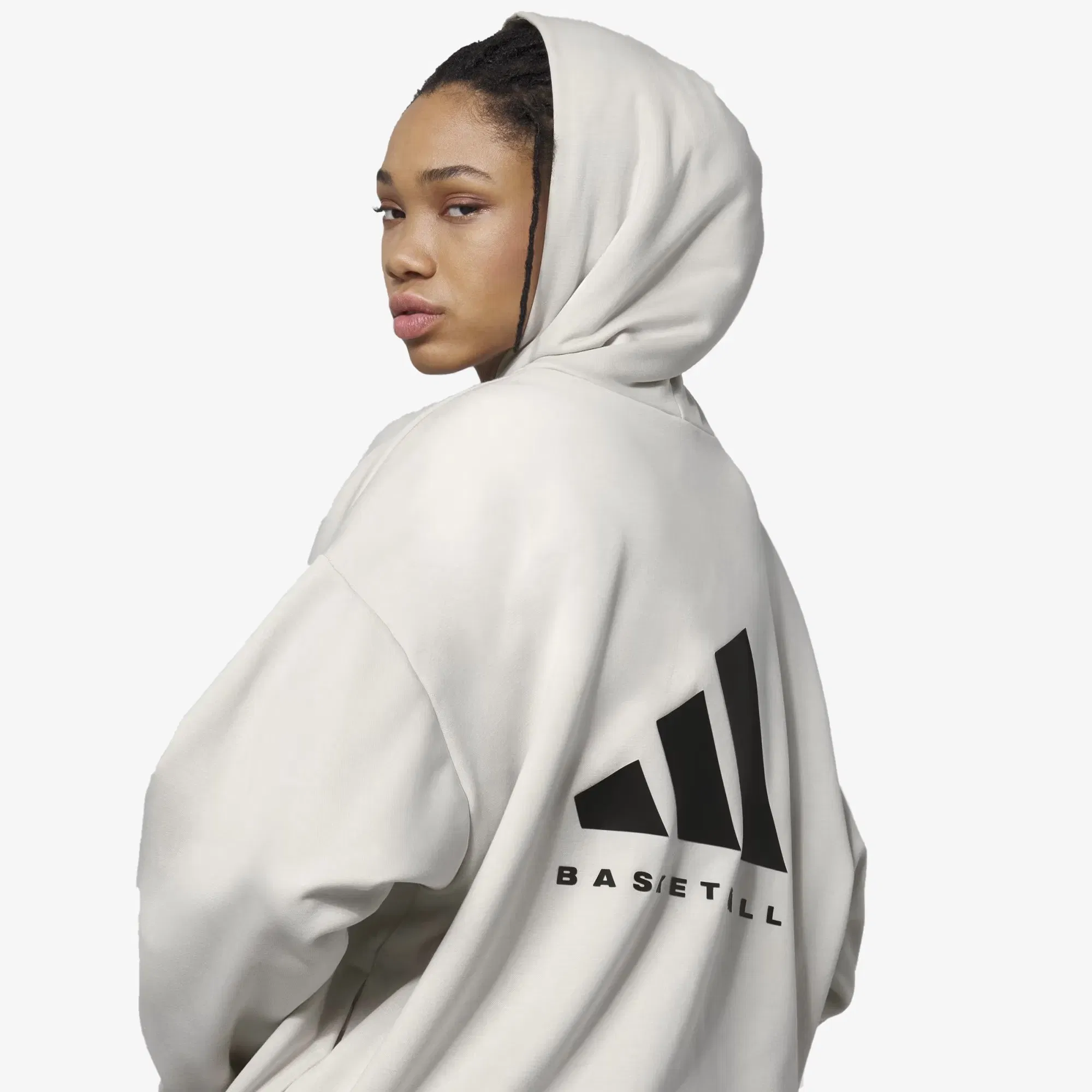 Adidas Originals ONE BASKETBALL FLEECE HOODIE { TALC