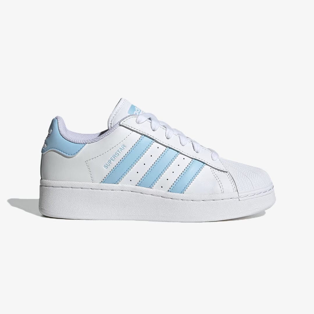 Adidas Originals SUPERSTAR XLG TENNIS { WHITE/SKY BLUE