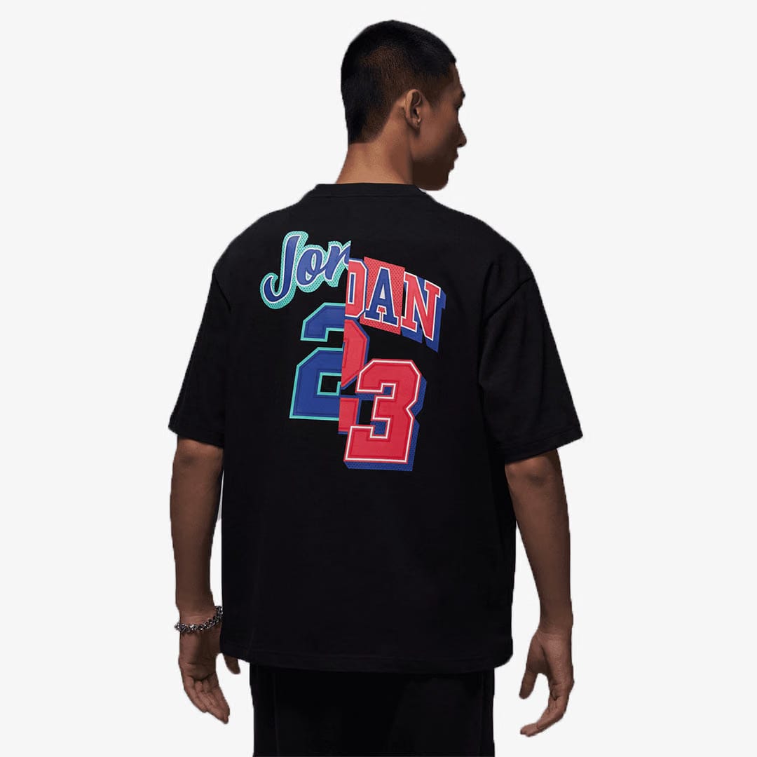 Jordan AS M J OVRSZ SS CREW GCEL { BLACK