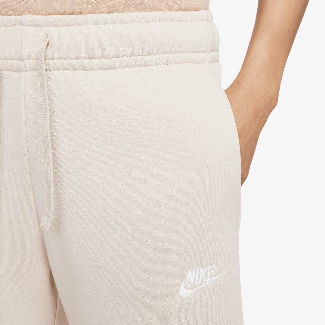 Nike MID RISE WIDE LEG SWEATPANTS { SANDDRIFT/WHITE