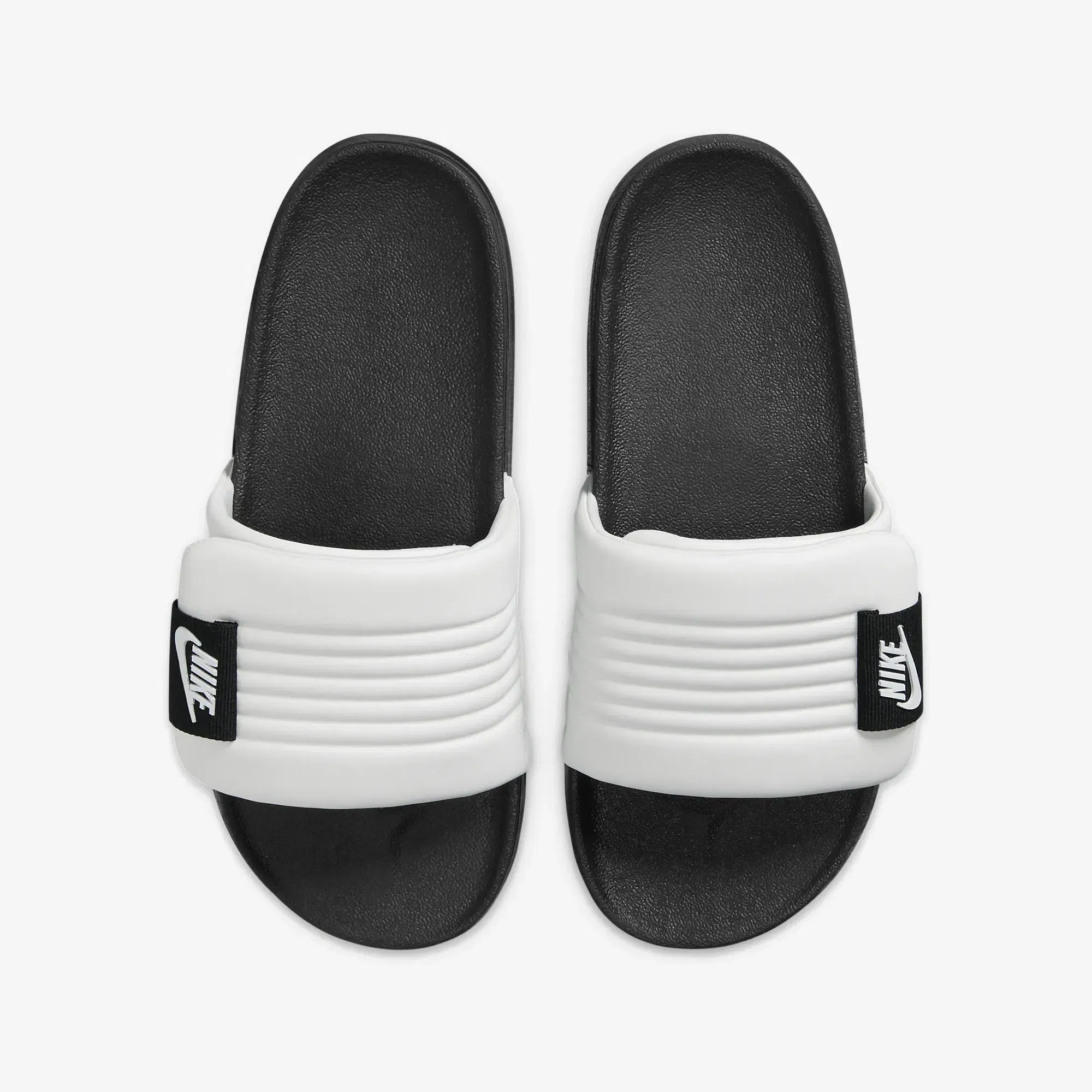 Nike OFFCOURT ADJUST { SUMMIT WHITE/SUMMIT WHITE-BLACK