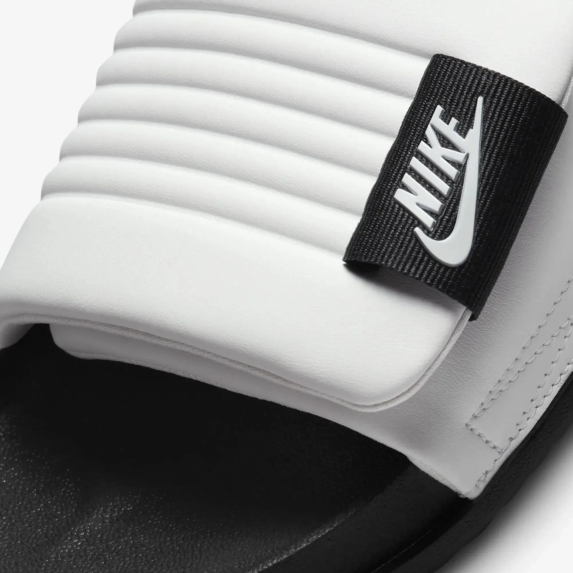 Nike OFFCOURT ADJUST { SUMMIT WHITE/SUMMIT WHITE-BLACK
