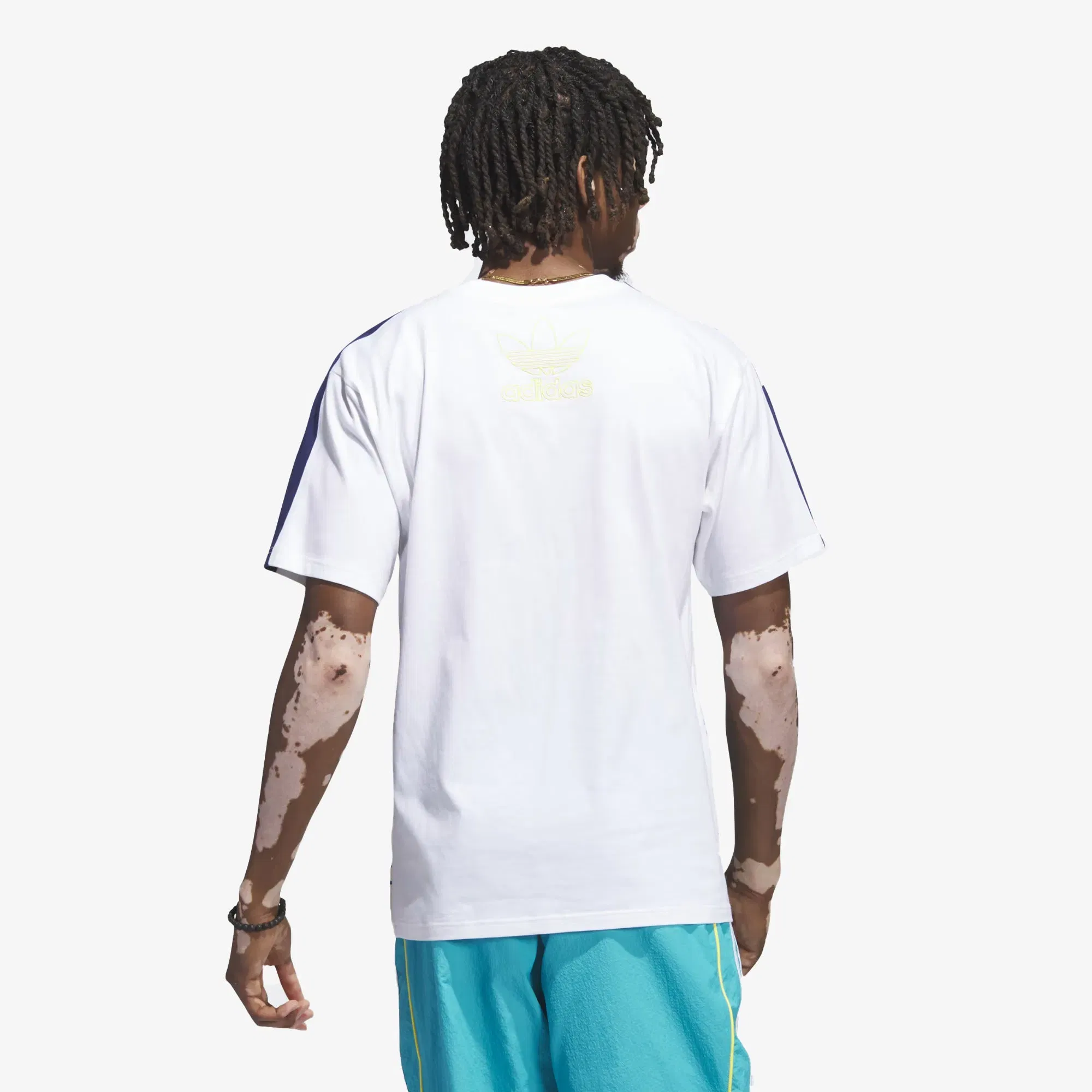 Adidas Originals BEACH SPORTS ART T-Shirt { WHITE/BLUE