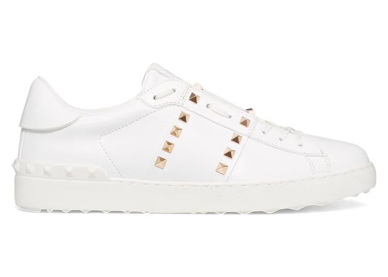 Valentino Garavani Rockstud Untitled White Platinum-finish Stud