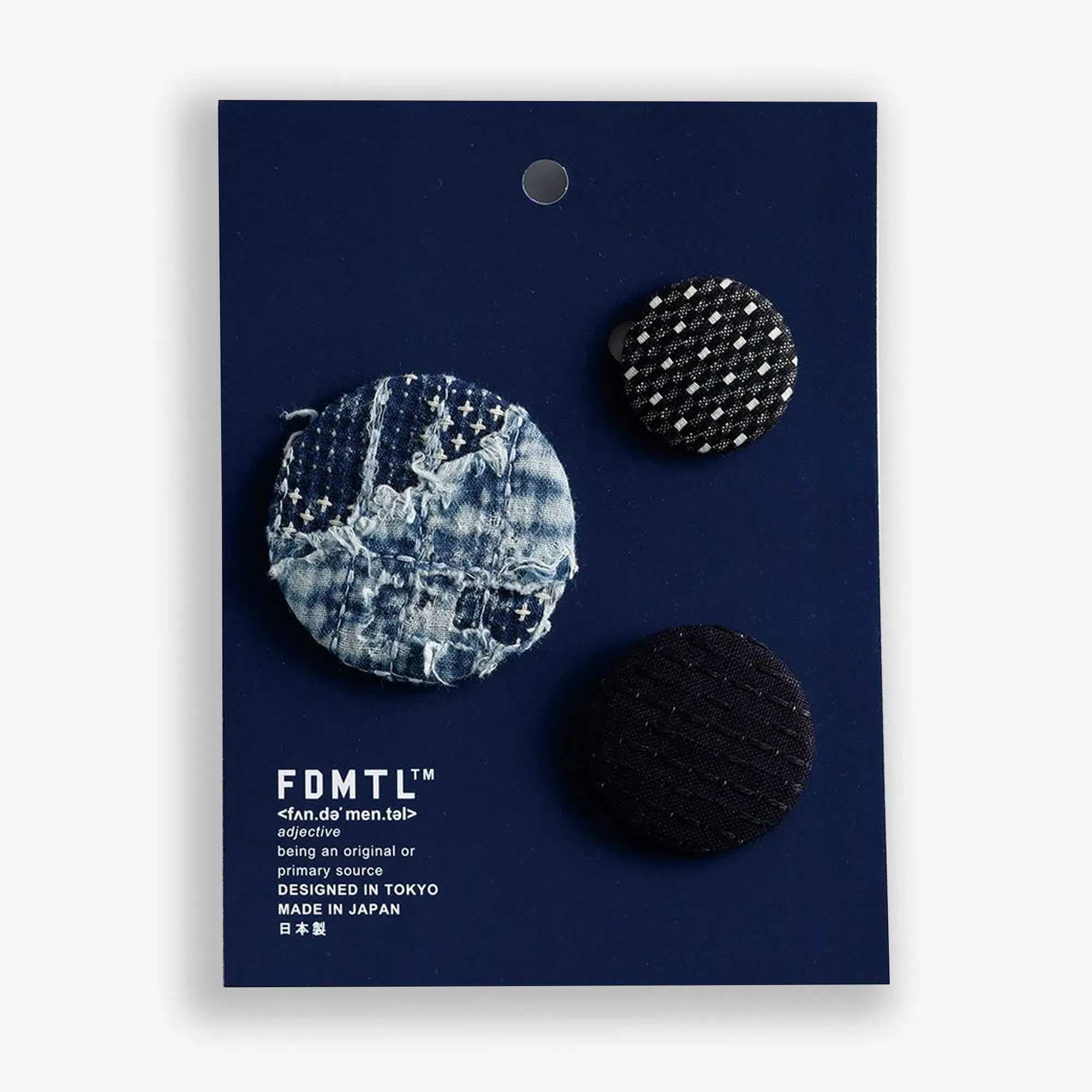FDMTL FABRIC BADGE ASSORTED TIN PLATE/COTTON