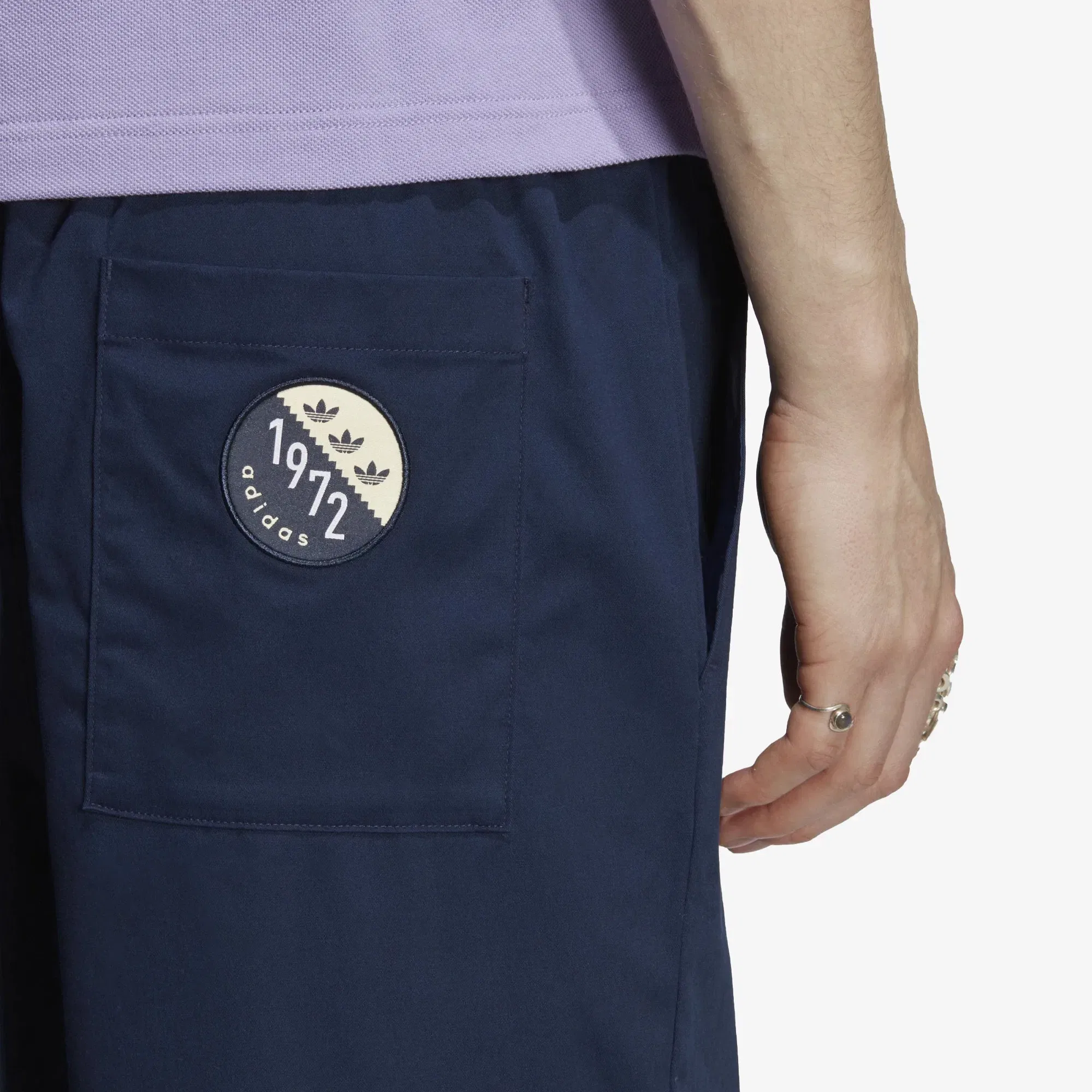 Adidas Originals BLOKEPOP LOOSE CHINO PANTS { NIGHT INDIGO