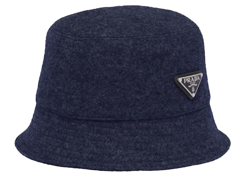 Prada Loden Bucket Hat Navy