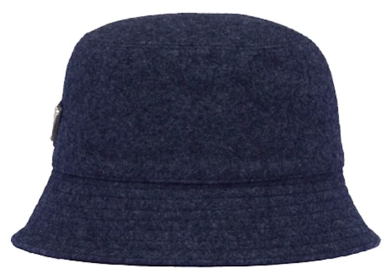 Prada Loden Bucket Hat Navy