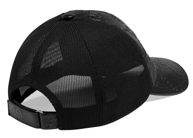 Gucci GG Embossed Baseball Hat Black