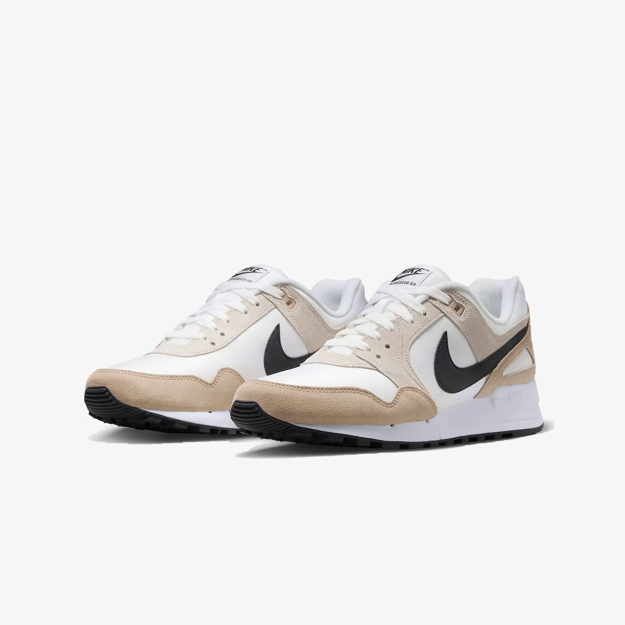 Nike AIR PEGASUS '89 { SUMMIT WHITE/BLACK-HEMP-LT OREWOOD BRN