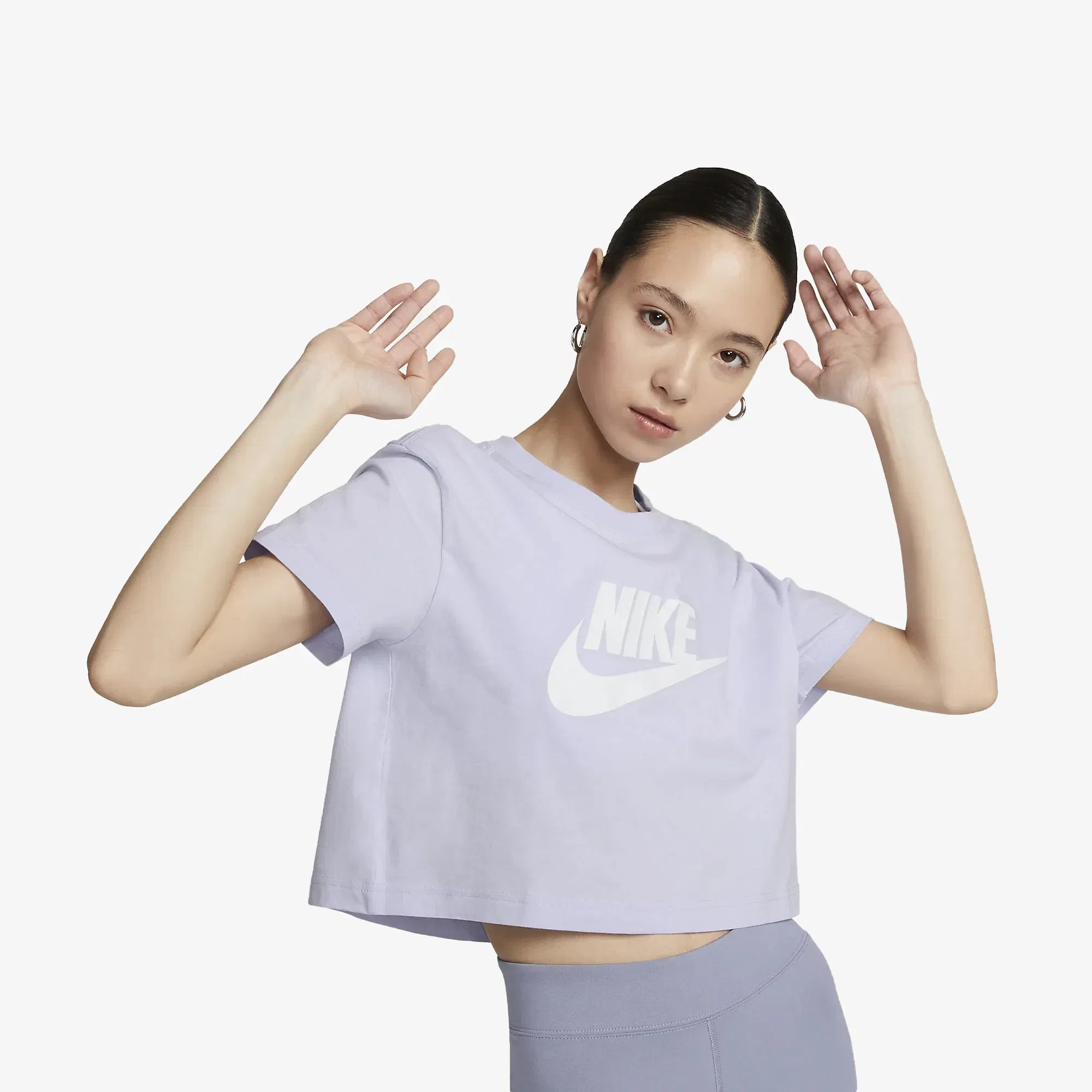 Nike CROPPED { OXYGEN PURPLE/WHITE