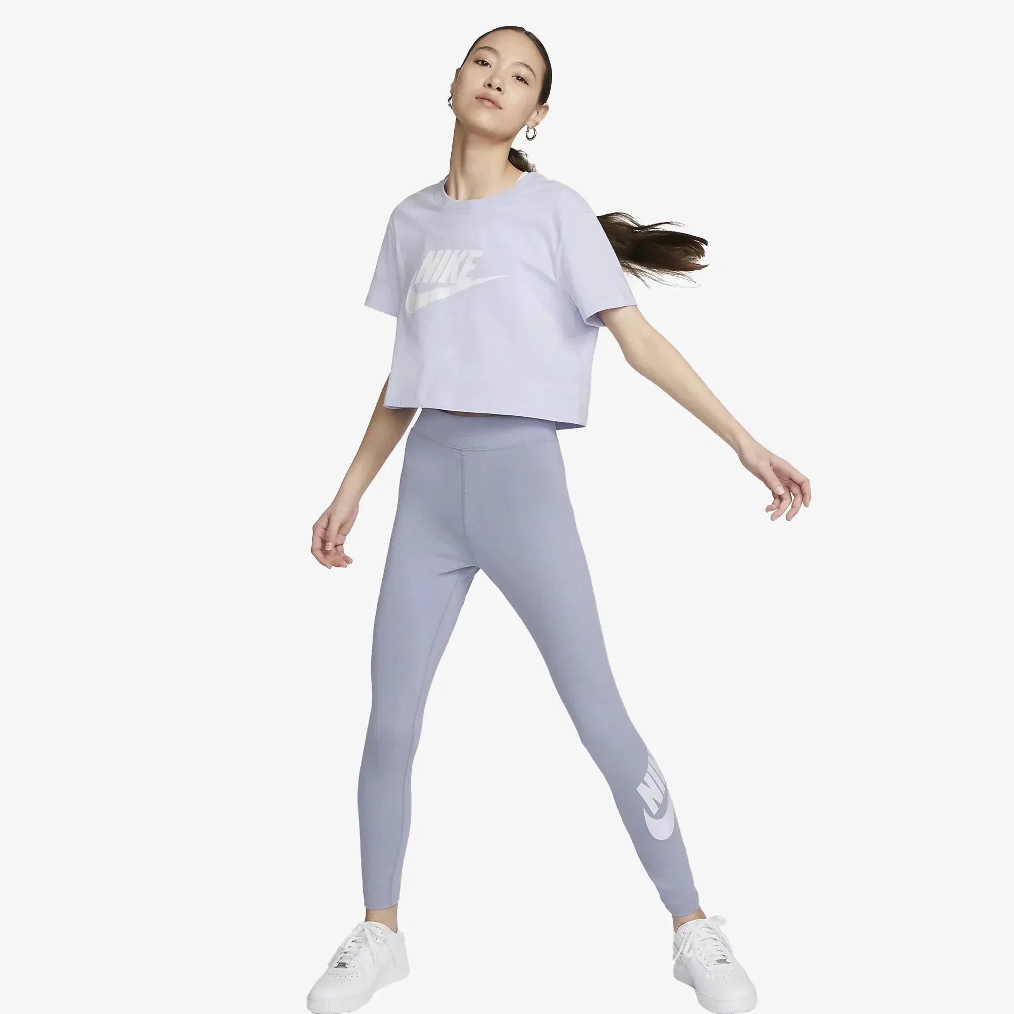Nike CROPPED { OXYGEN PURPLE/WHITE