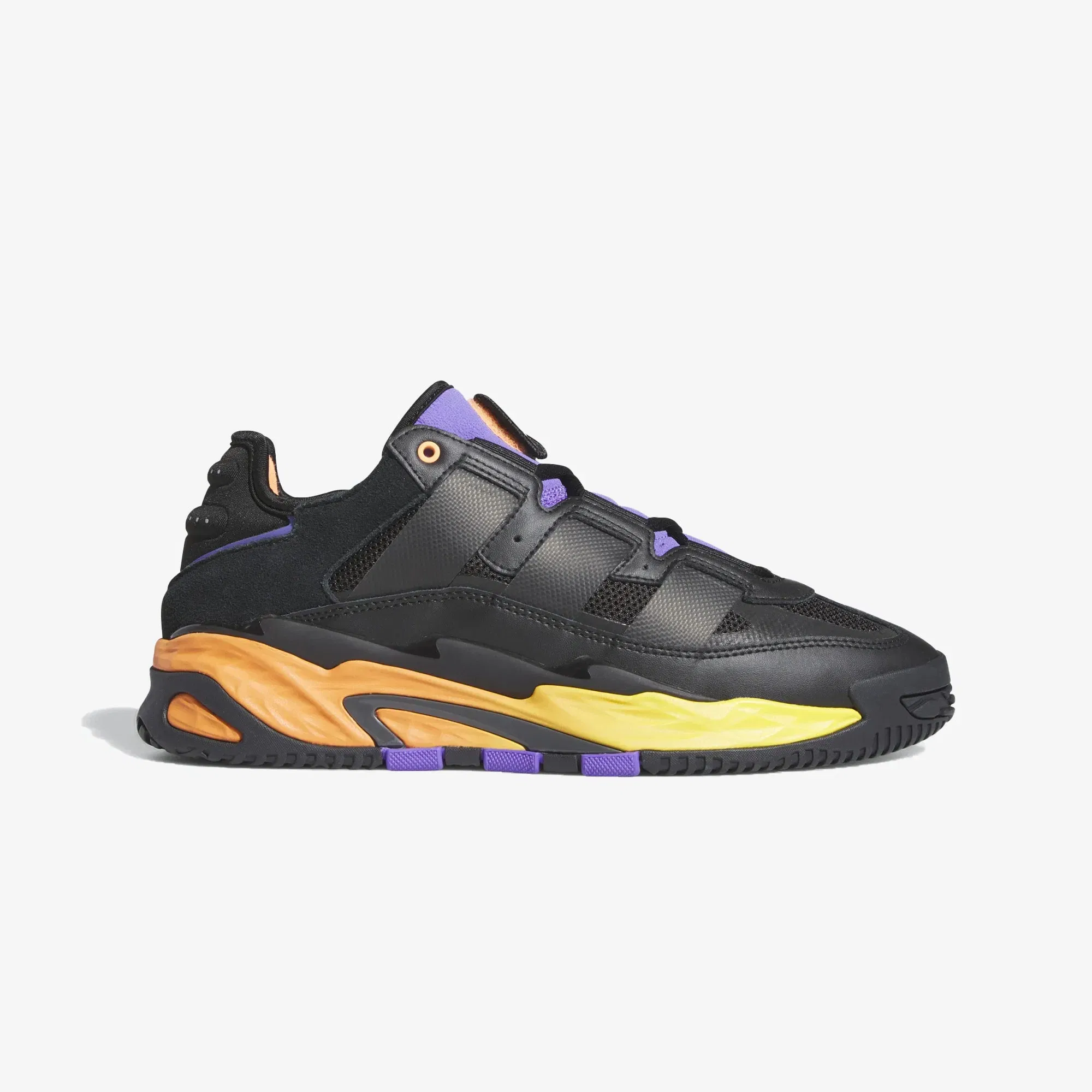 Adidas Originals NITEBALL { CORE BLACK/GREY/PURPLE RUSH