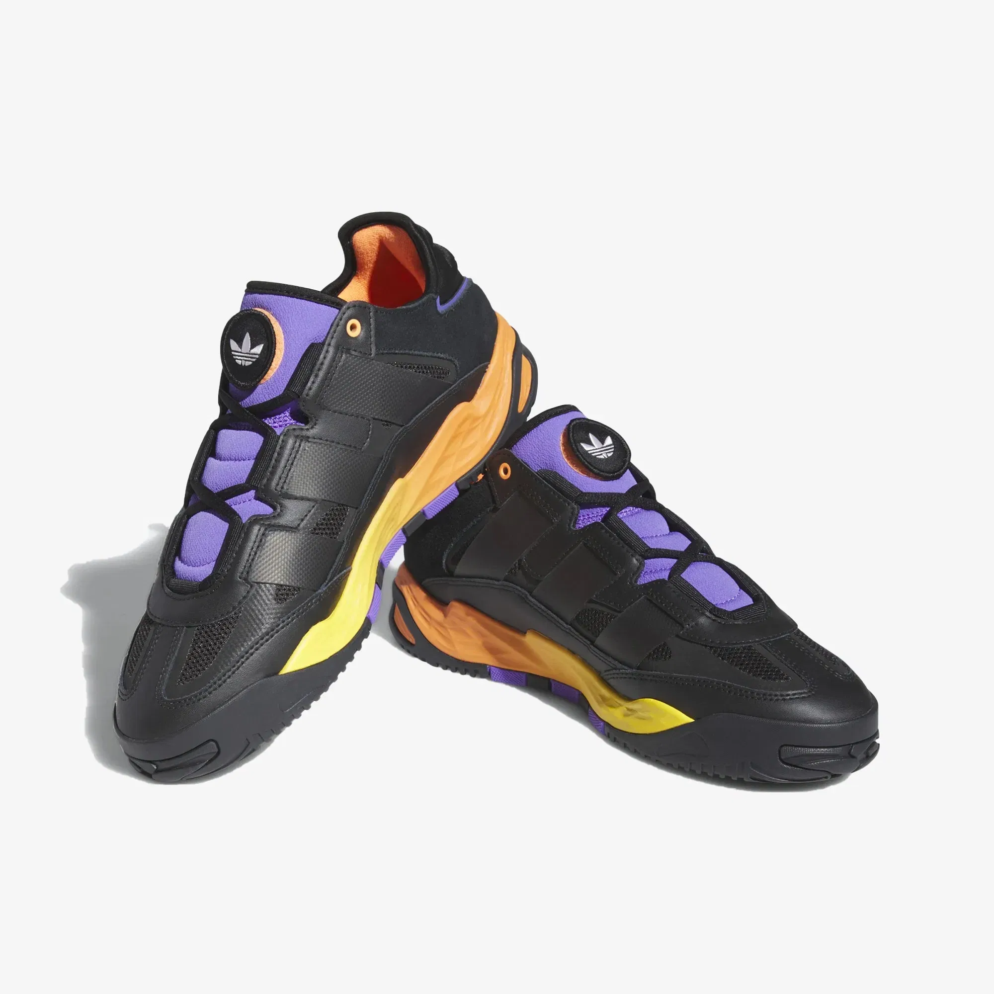 Adidas Originals NITEBALL { CORE BLACK/GREY/PURPLE RUSH