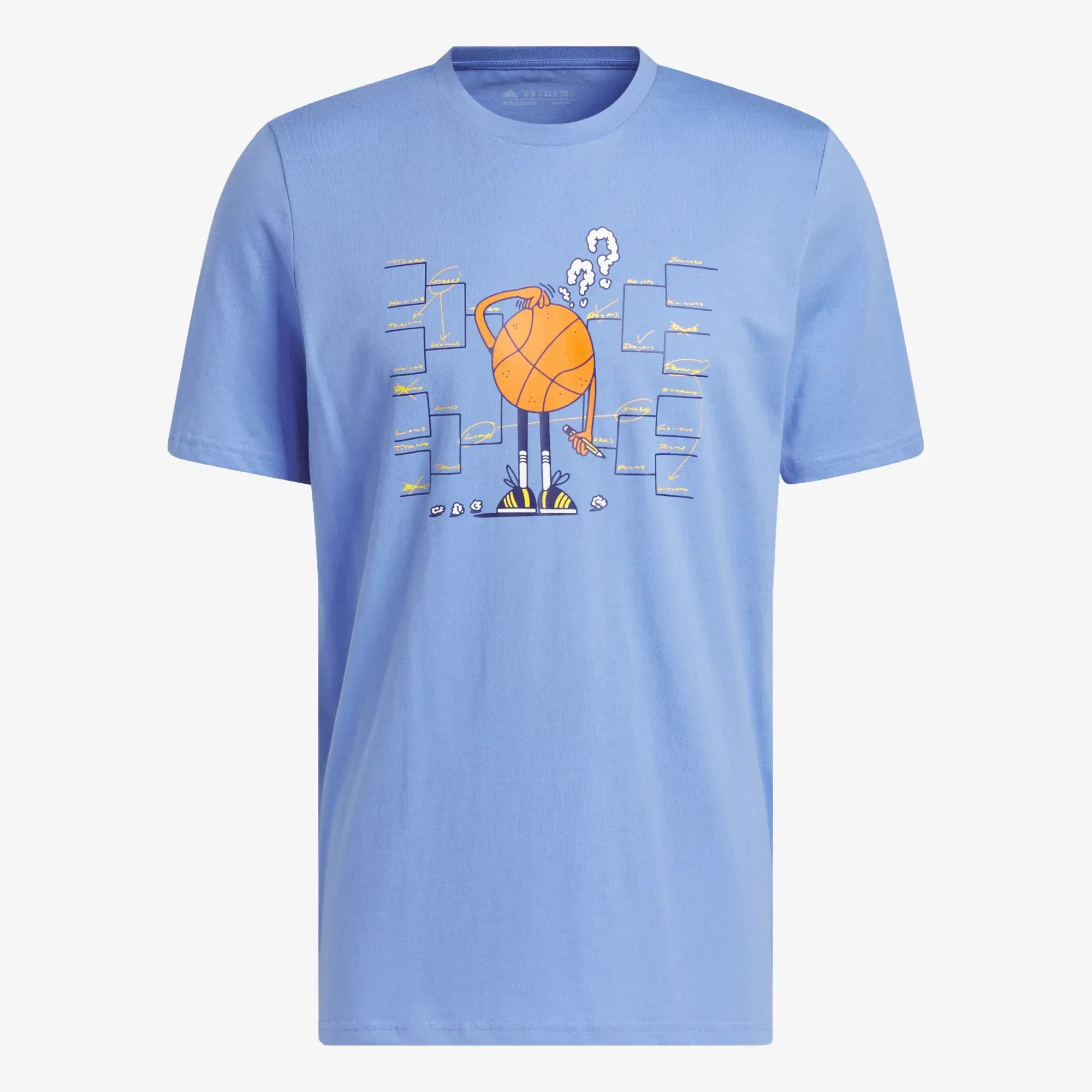 Adidas Originals LIL STRIPE BRACKET GRAPHIC SHORT SLEEVE BASKETBALL T-Shirt { BLUE FUSION