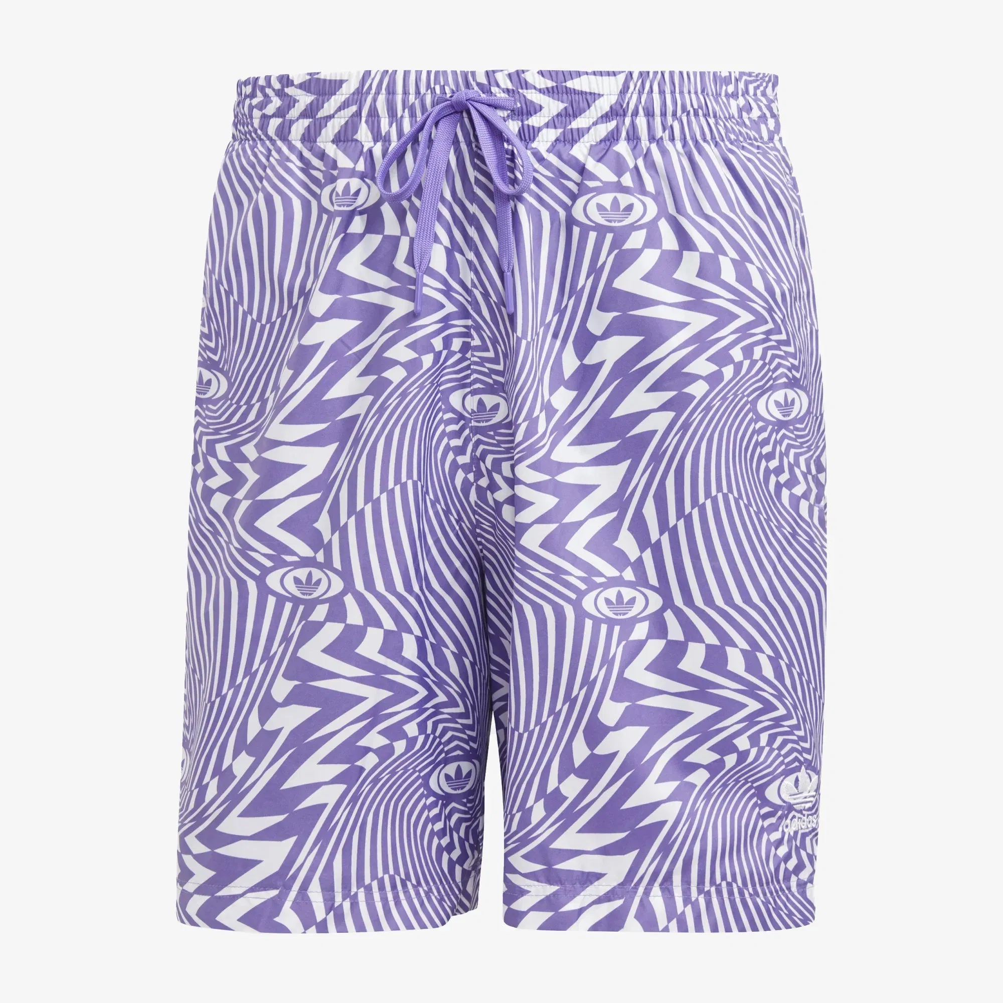 Adidas Originals REKIVE ALLOVER PRINT SHORTS { WHITE/PURPLE RUSH