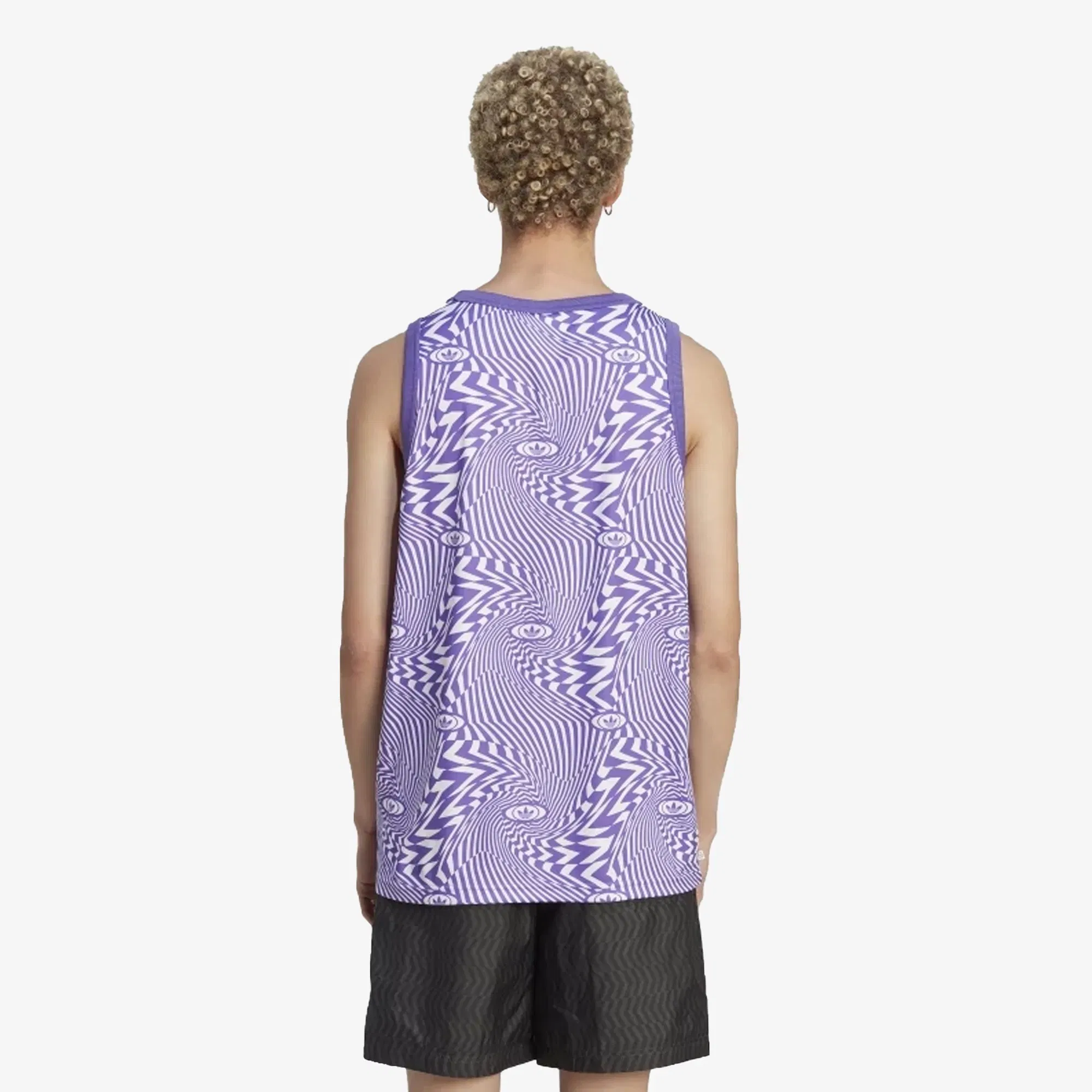 Adidas Originals REKIVE ALLOVER PRINT TANK { WHITE/PURRUS