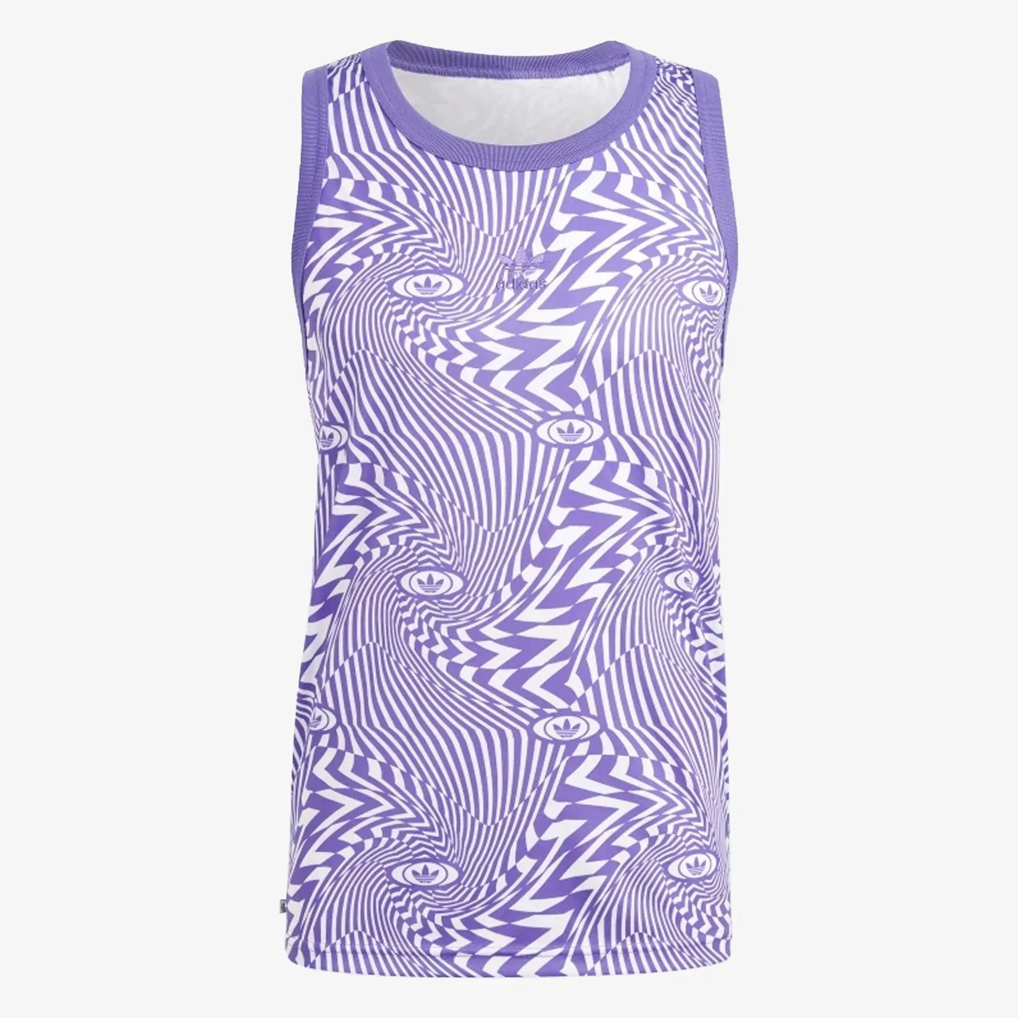 Adidas Originals REKIVE ALLOVER PRINT TANK { WHITE/PURRUS