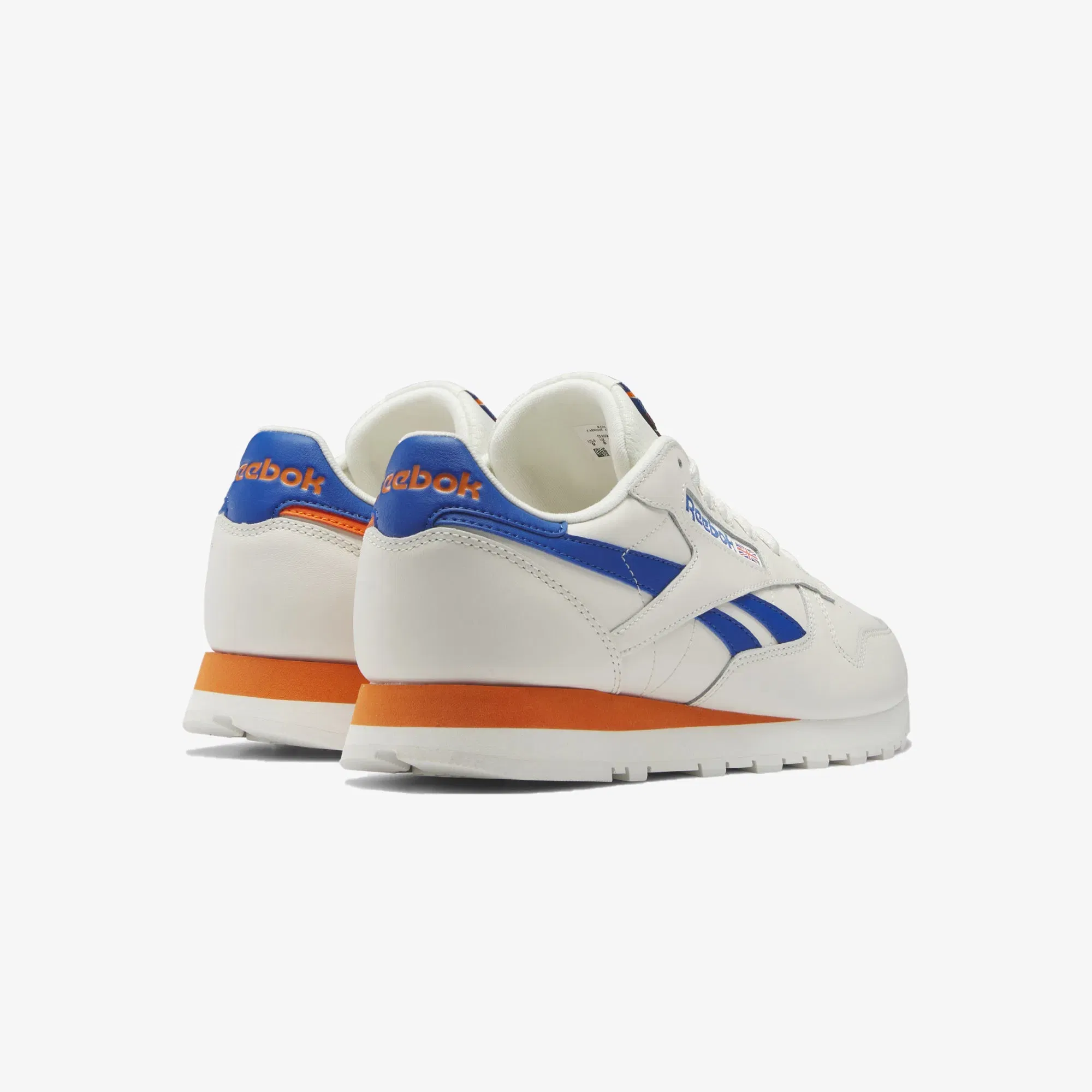 Reebok CLASSIC LEATHER { BLUE/ORANGE