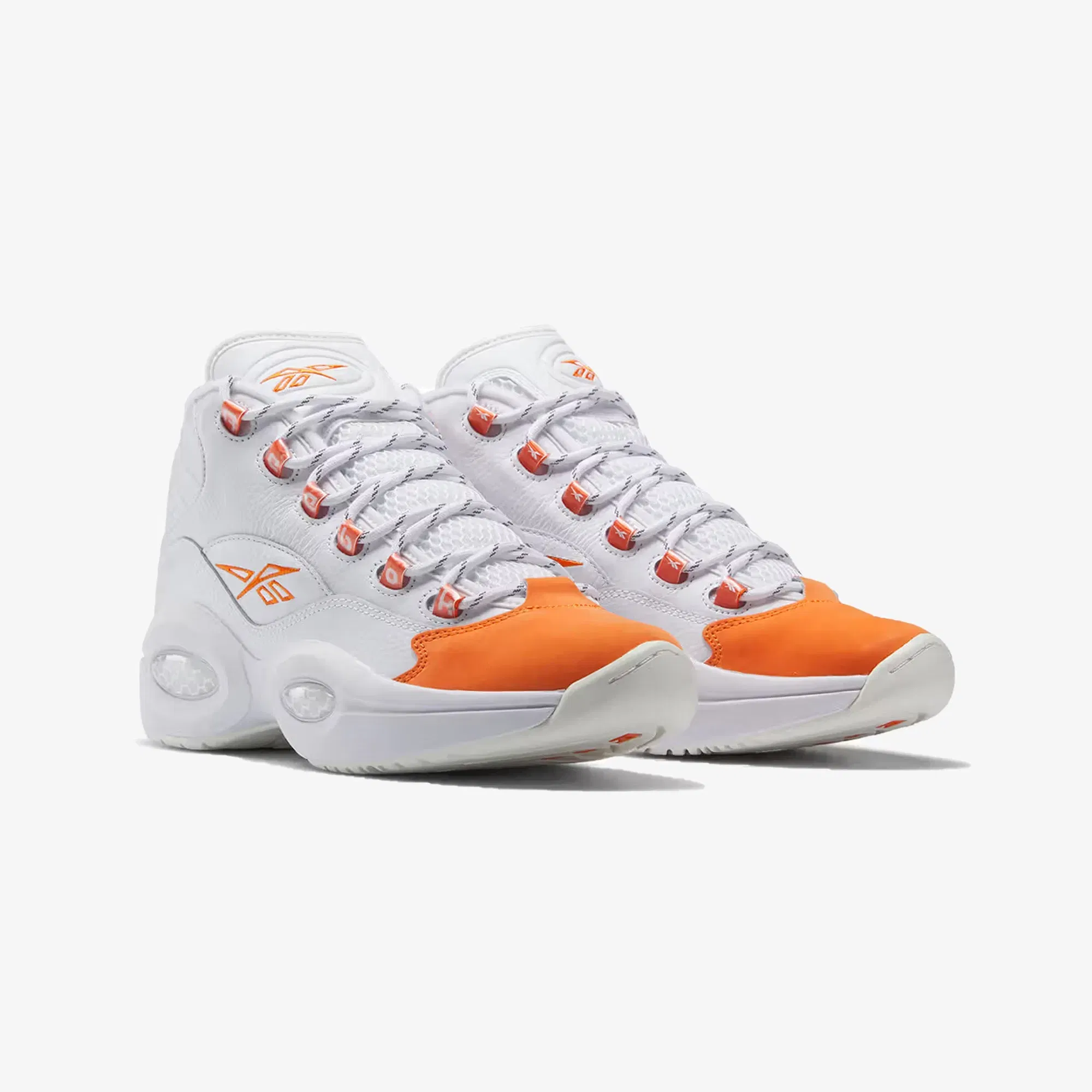 Reebok QUESTION MID { CLOUD WHITE/SMASH ORANGE S23-R