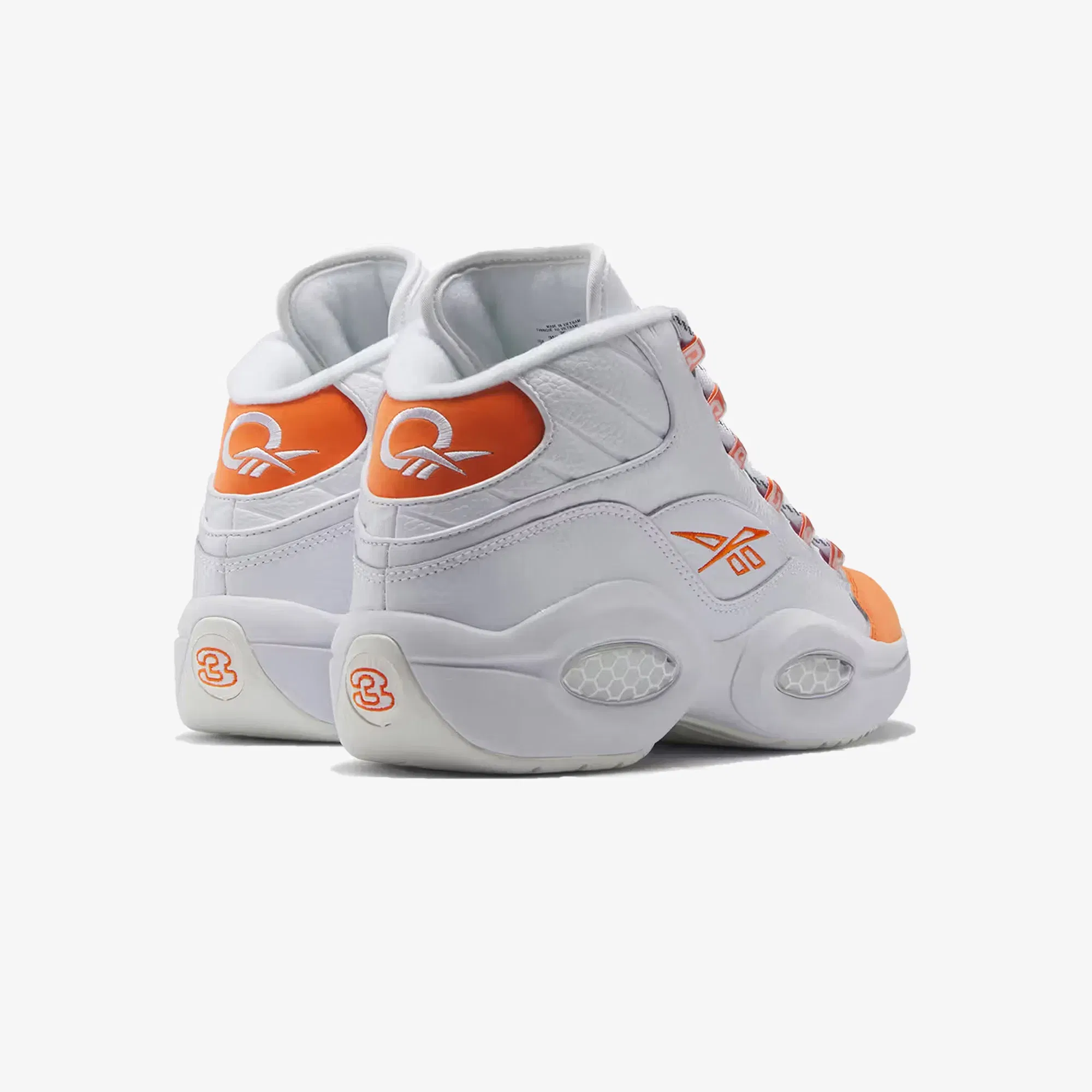 Reebok QUESTION MID { CLOUD WHITE/SMASH ORANGE S23-R