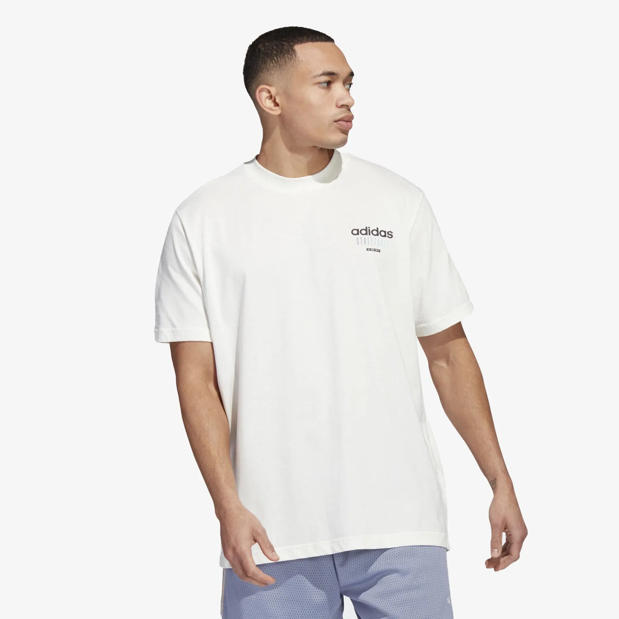 Adidas Originals BASKETBALL STREETBALL GRAPHIC T-Shirt { OFF WHITE
