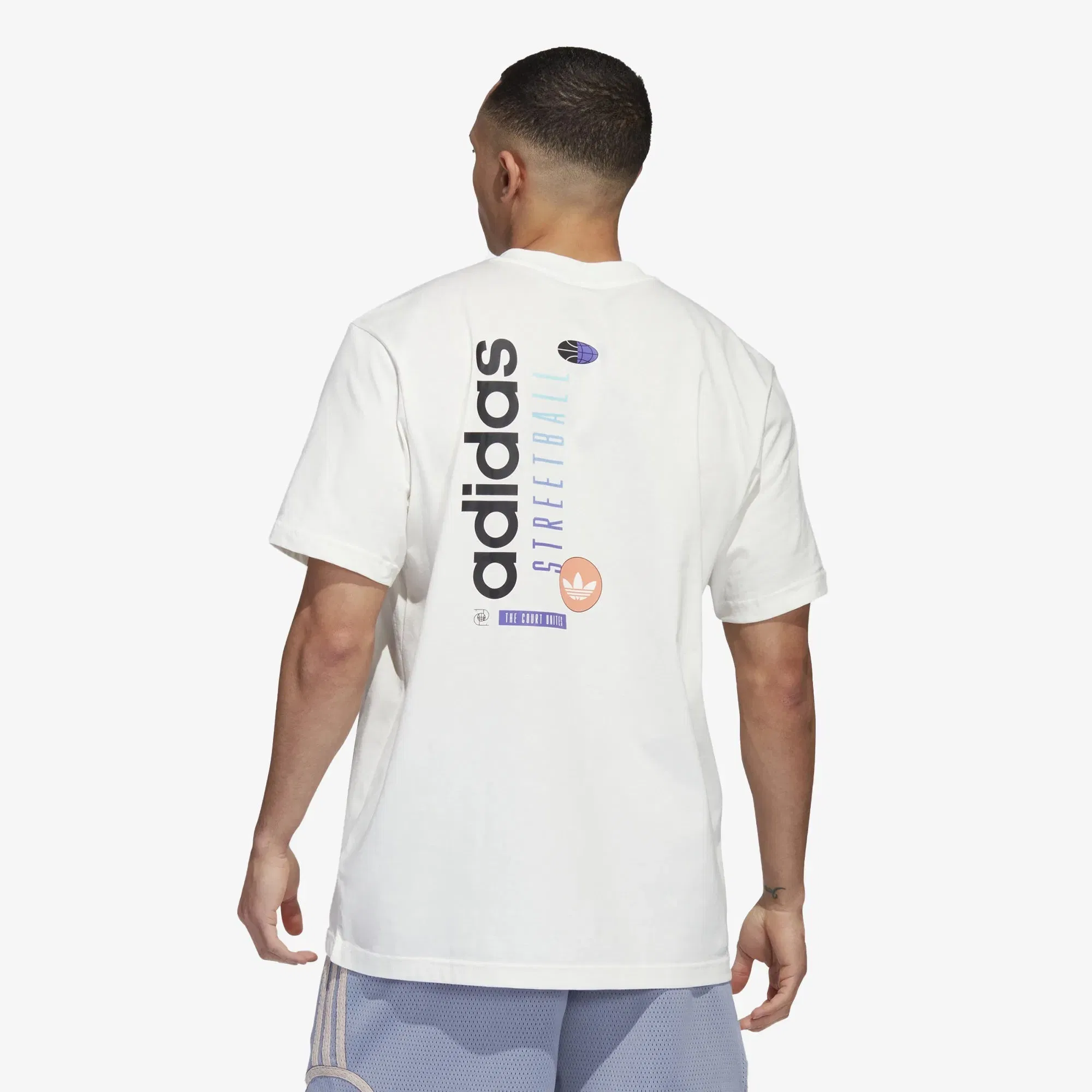 Adidas Originals BASKETBALL STREETBALL GRAPHIC T-Shirt { OFF WHITE